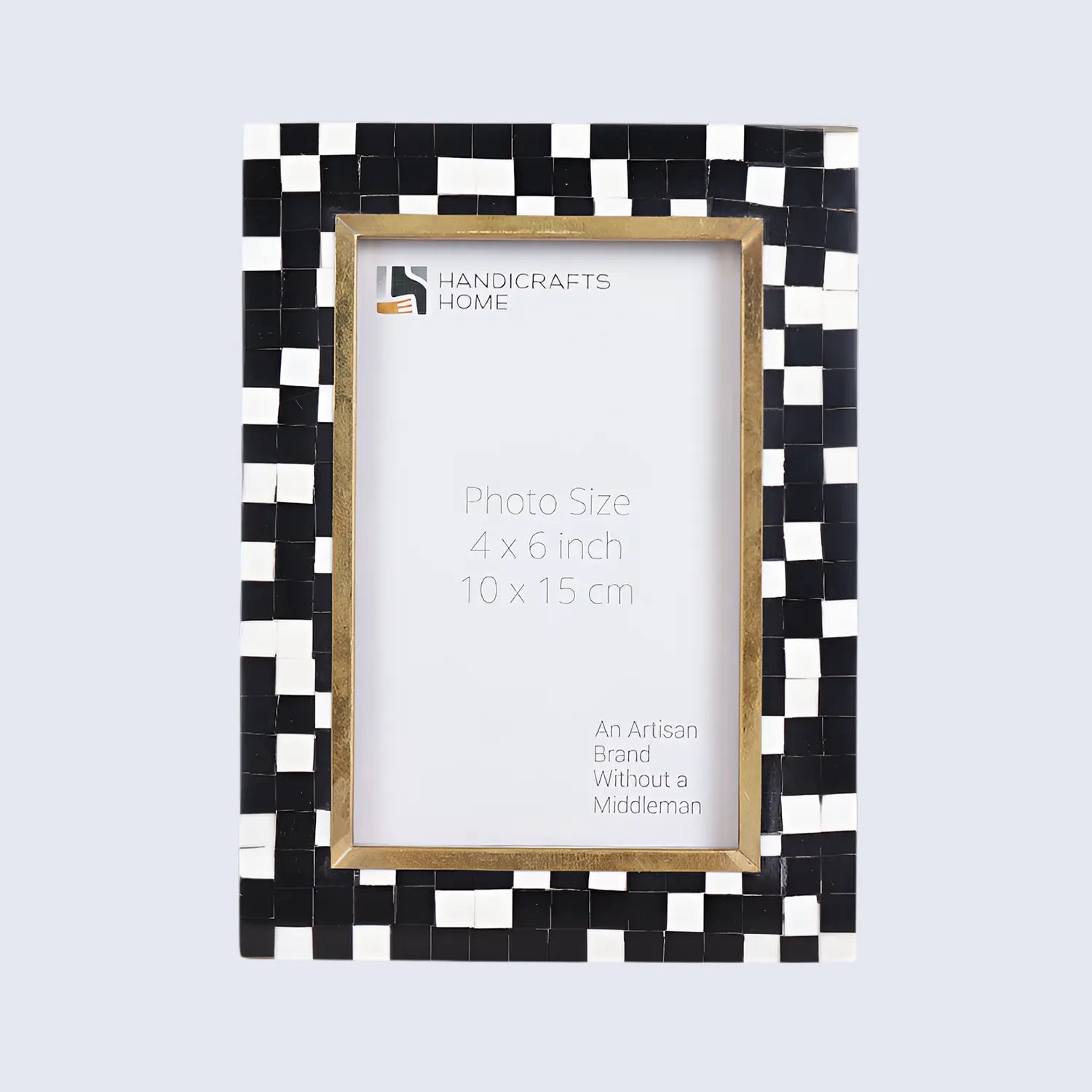 Picture Frames Halo Mosaic Pattern Resin Inlay Collection, 4x6