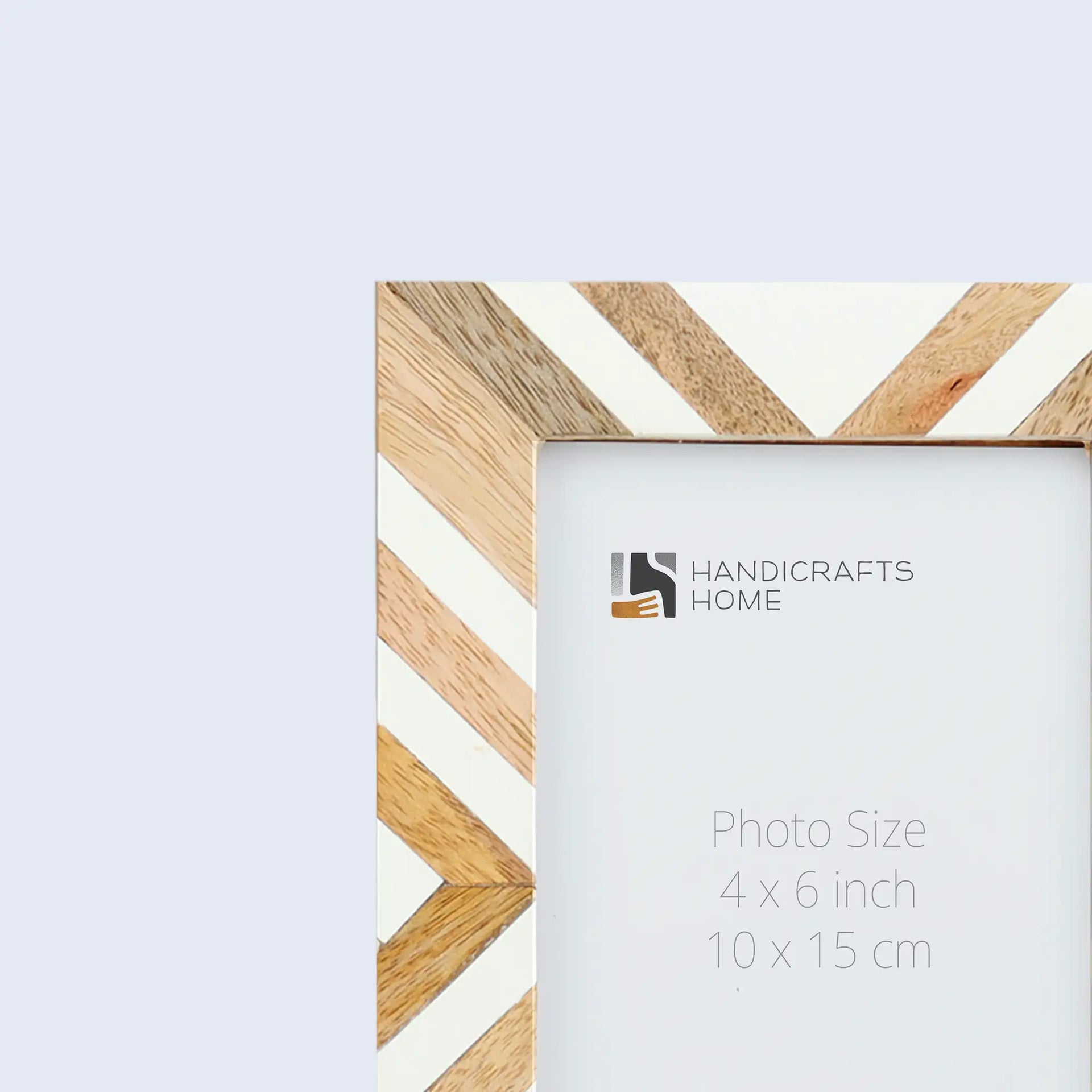 Picture Frames Marquet Chevron Pattern Resin Inlay Collection in 8 Sizes, Pack of 2