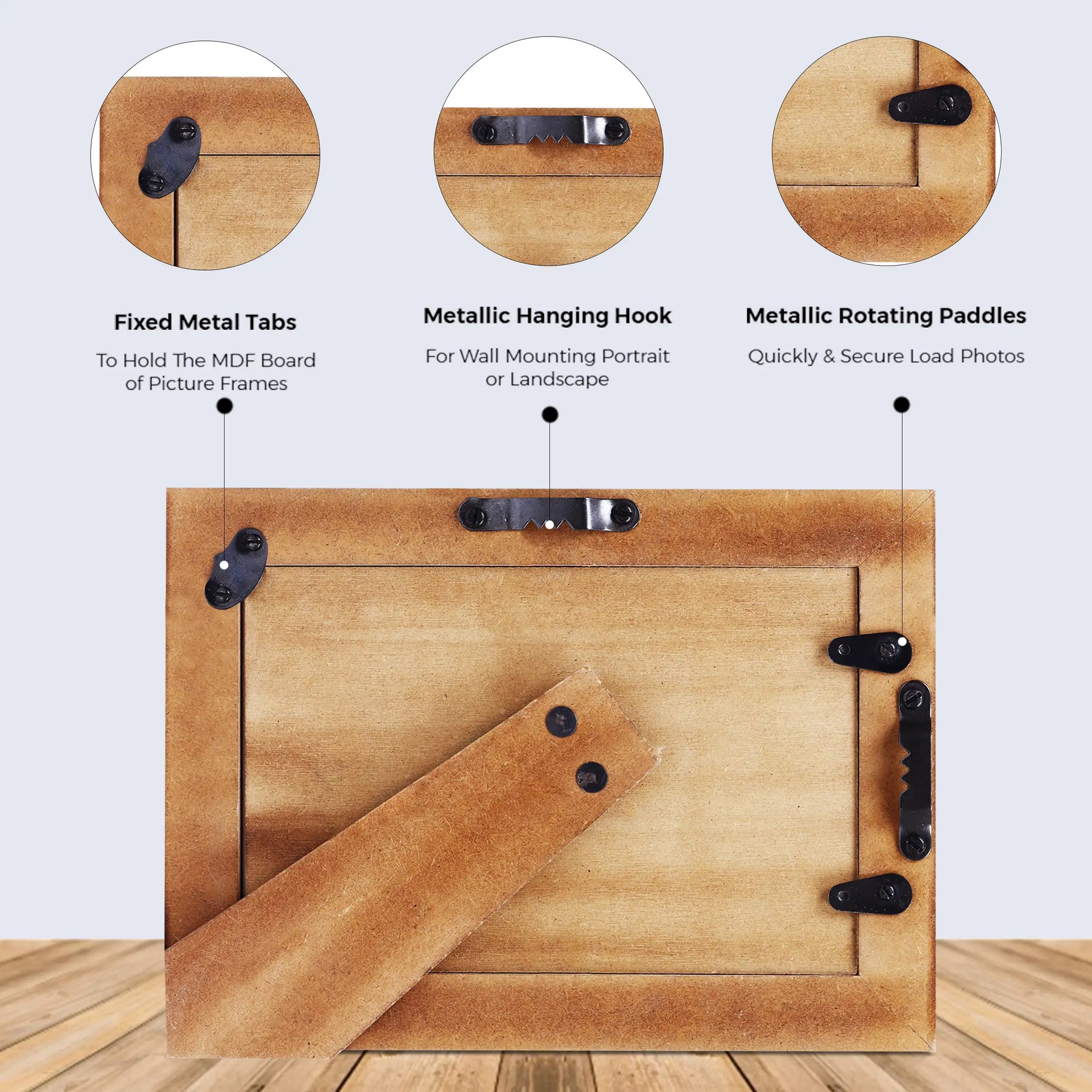 Picture Frame Marquet Indigo Pattern Collection Resin Inlay Blue White Pack of 2 in 8 Sizes