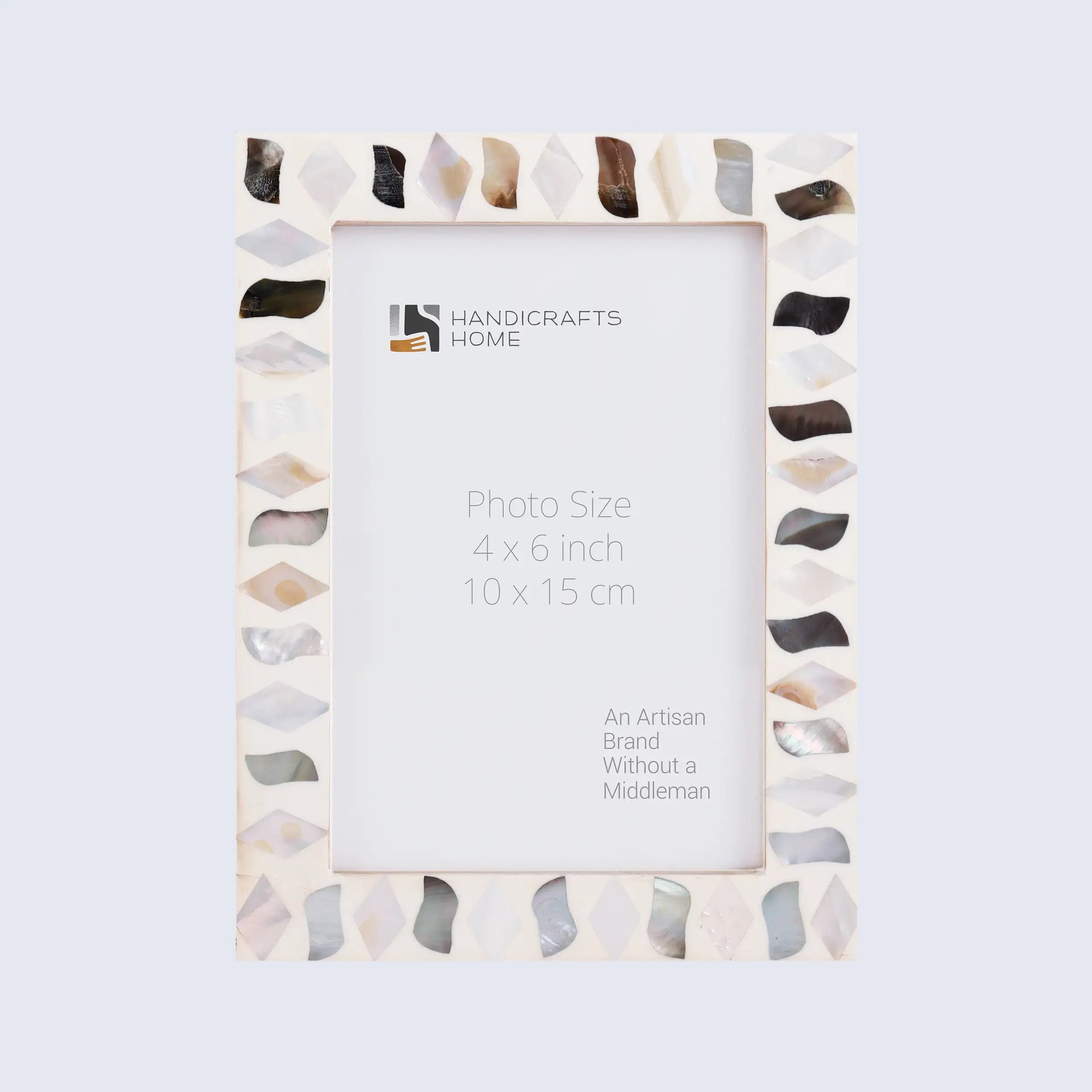 Picture Frames Pearlescent Fossil Pattern Mother of Pearl & Resin Collection in 3 Sizes