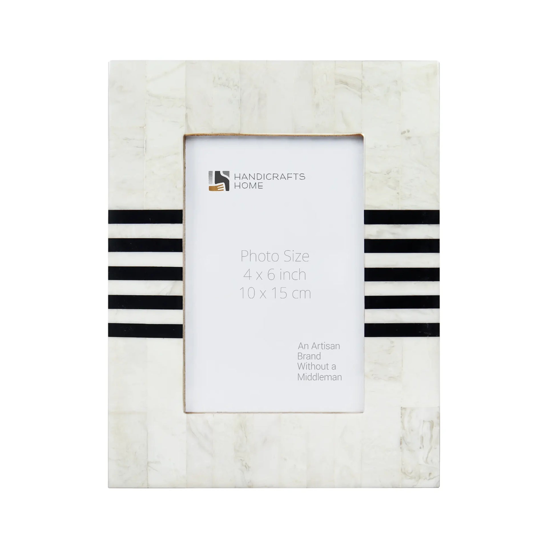 Contour Lado Black Stripe Resin Inlay Picture Photo Frame size 4x6 & 5x7