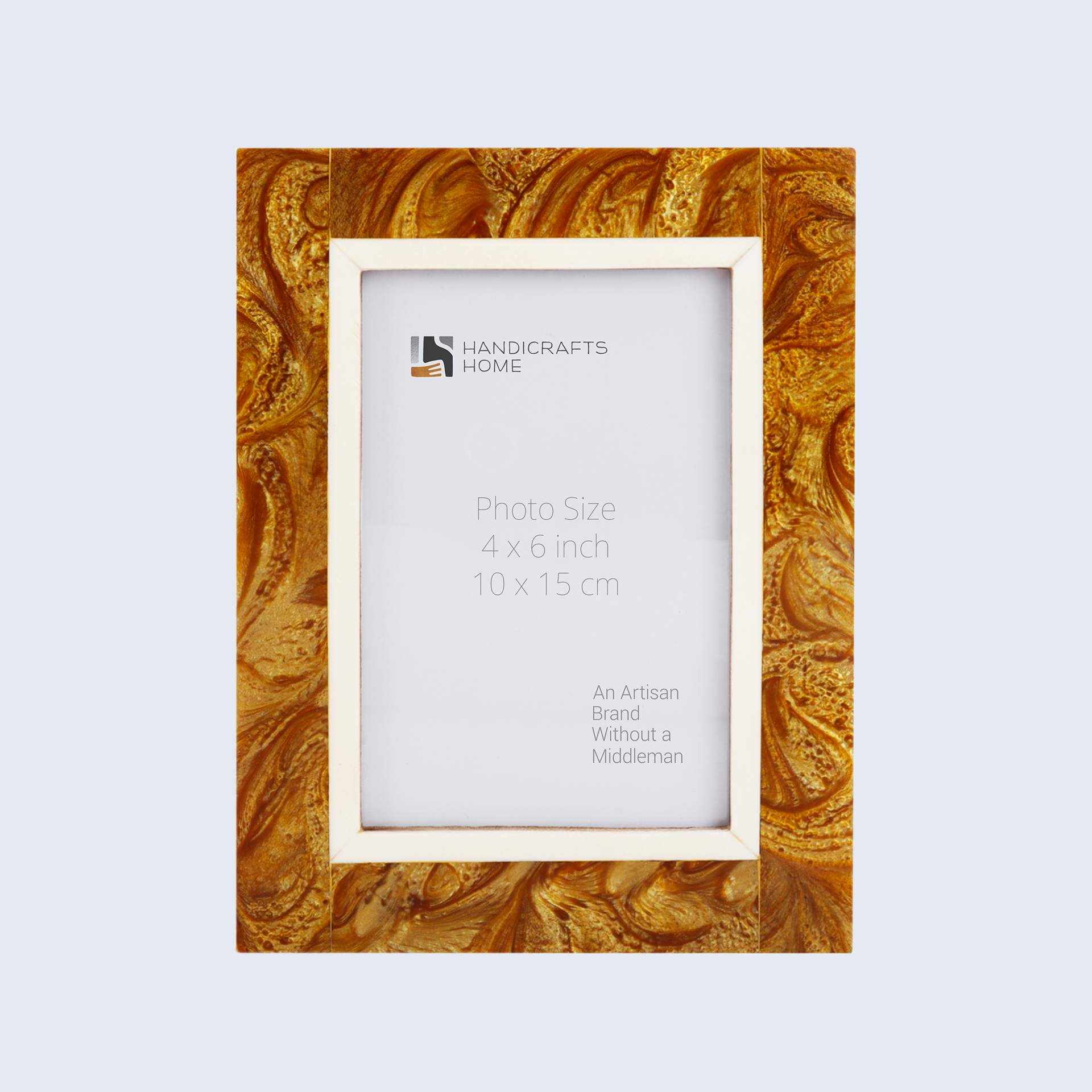 Picture Frames Marbel Gold Pattern Resin Inlay Collection - 4x6