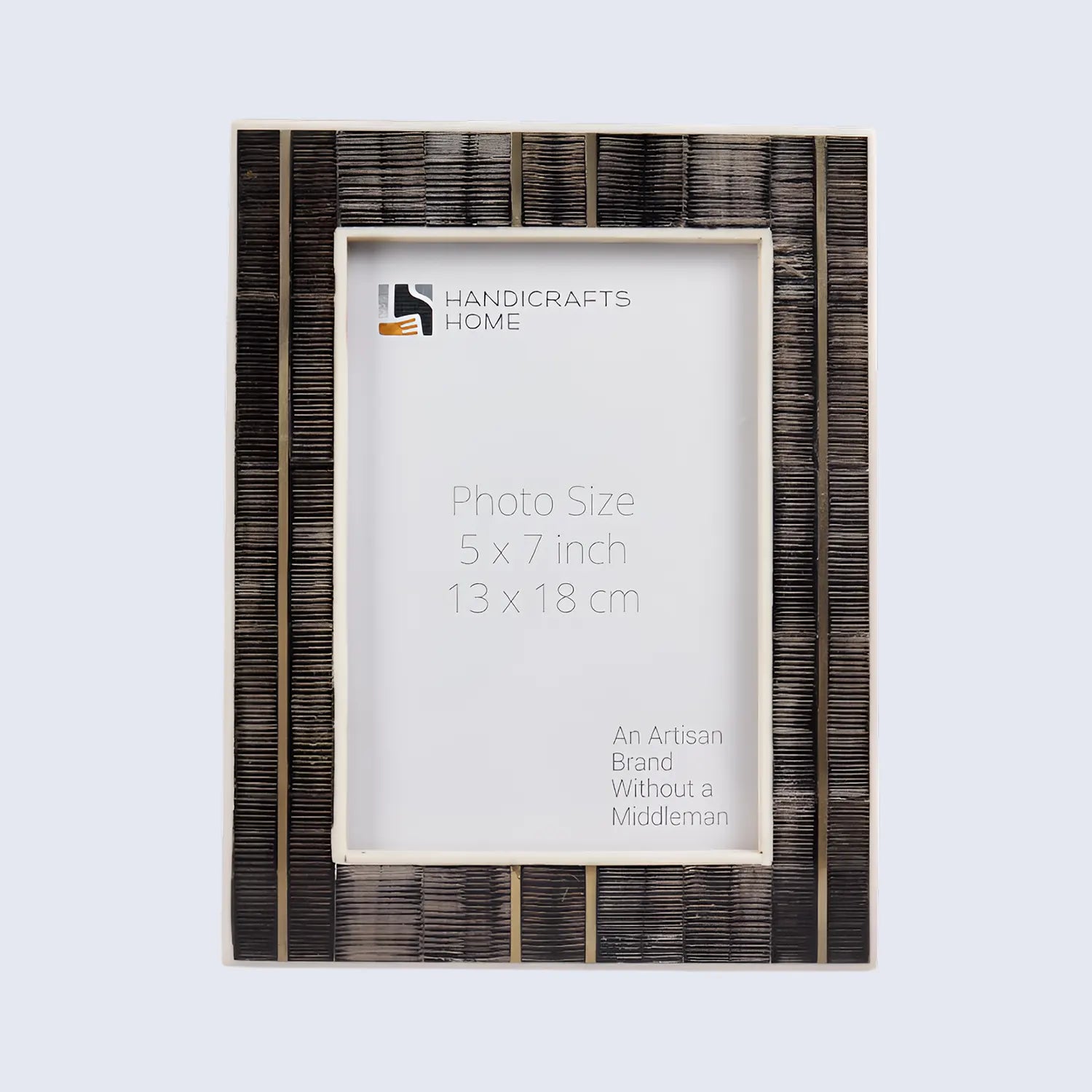 Picture Frame Shagrin Collection Brass, Horn & Resin Inlay Brown in 4x6 & 5x7