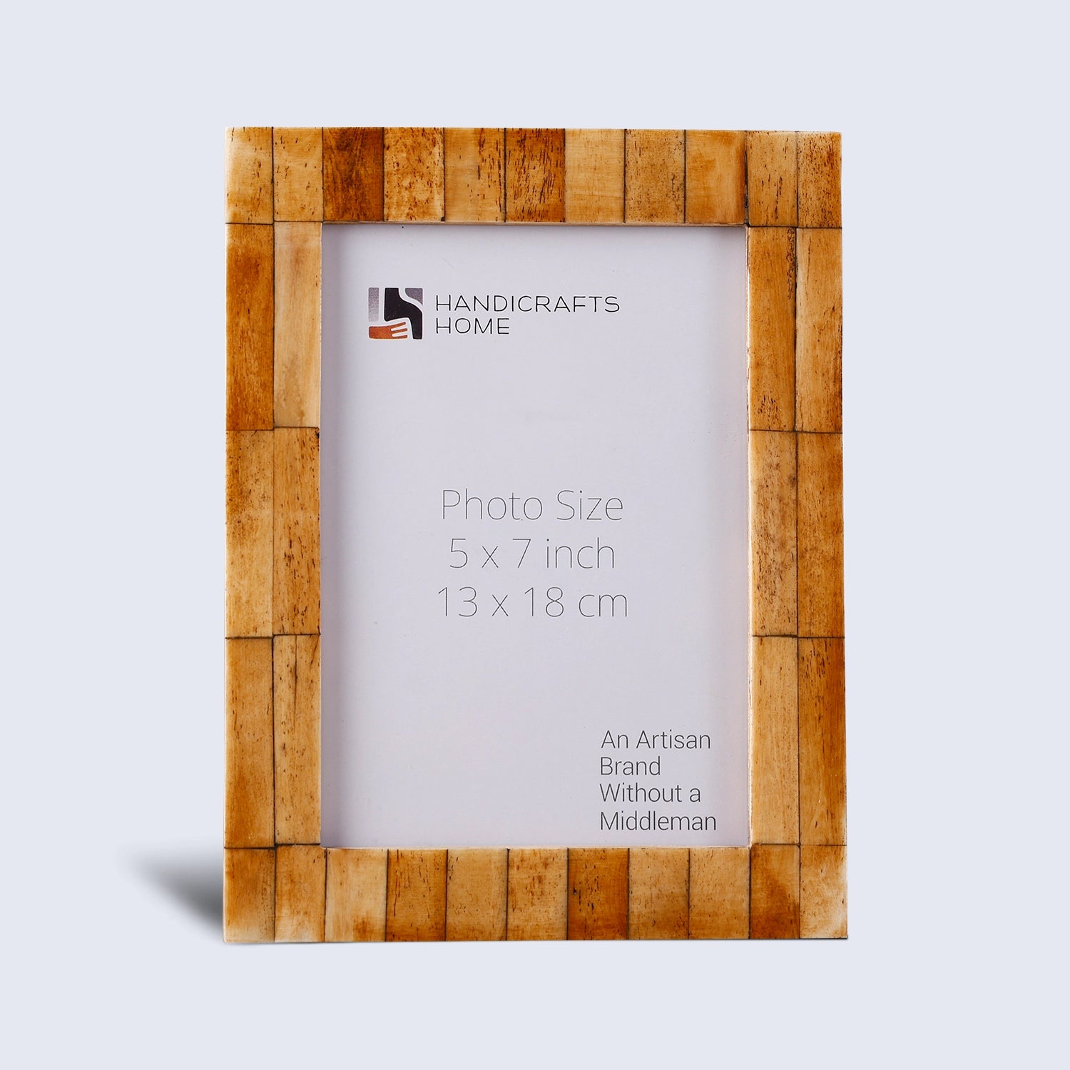 Picture Frames Antique Tile Collection Bone Inlay, Brown- 4x6 & 5x7