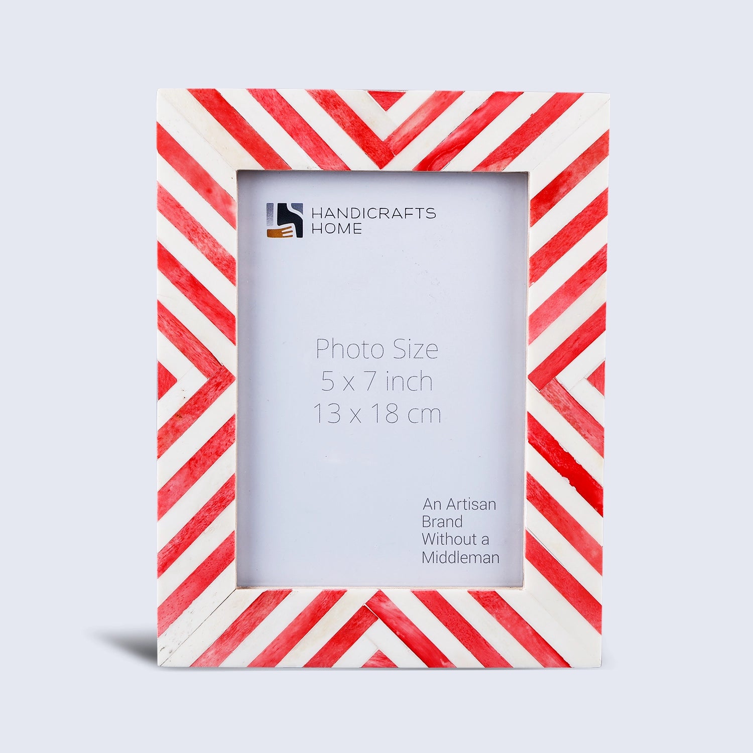 Chevron Bone Inlay Picture Frame 4x6 & 5x7, Red