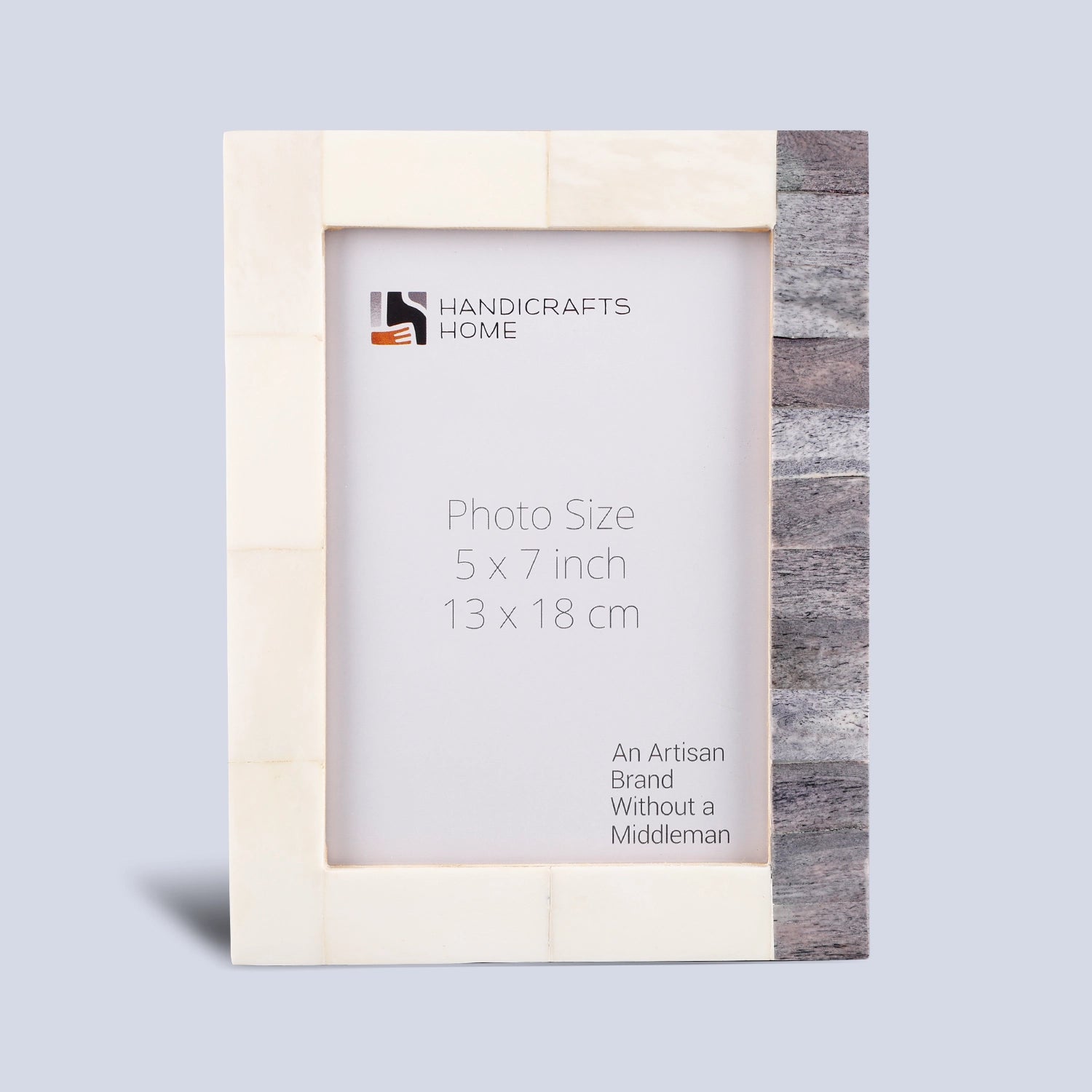 Picture Frames Coastal Classic Bone Inlay Collection, White-Grey-4x6, 5x7"