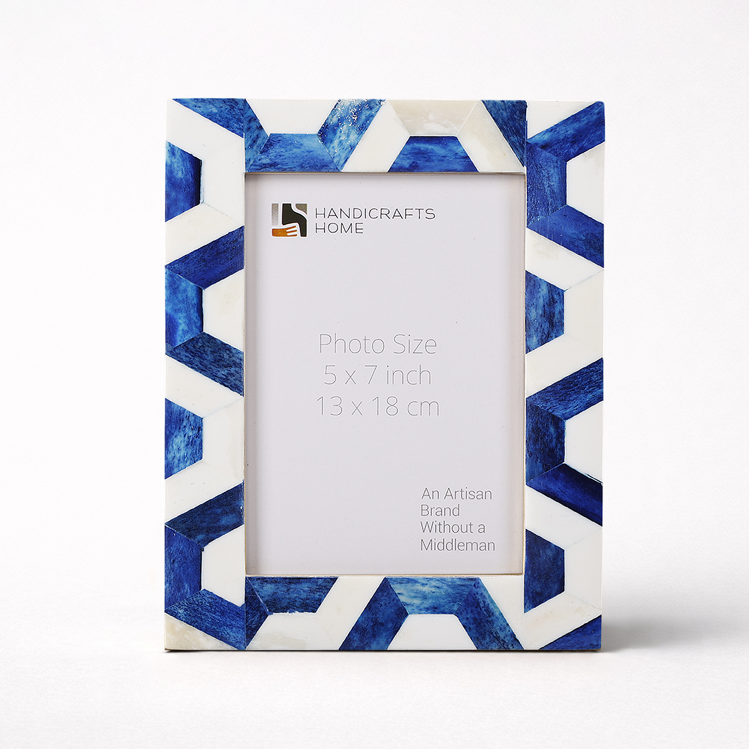 HEX-BLUE Bone Inlay Home Decor Gift Picture Frame 4x6 & 5x7