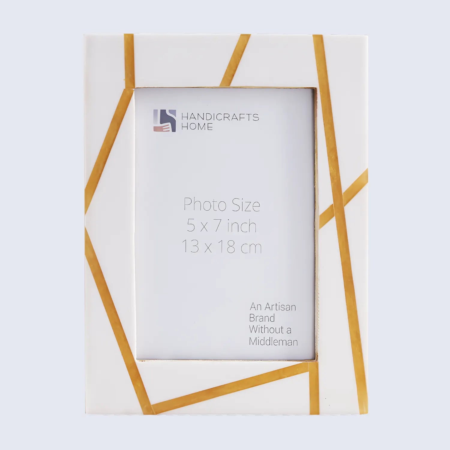 Resin Inlay Picture frame for Holiday Decor & Gifting - White , 4x6, 5x7