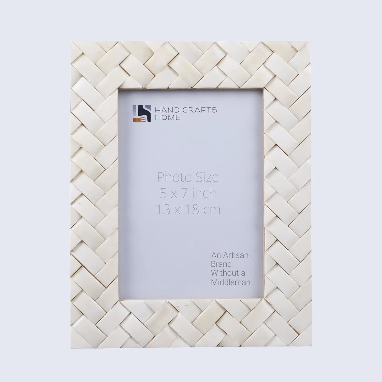White Bone Inlay Braided Pattern Frame 4x6 & 5x7