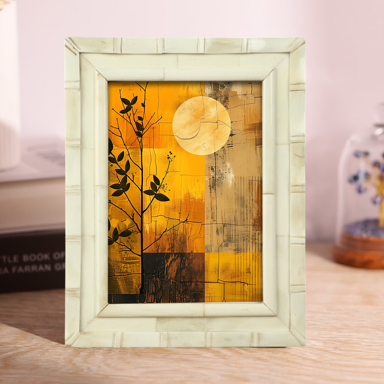 Picture Frame Linear Collection Bone Inlay White – 4x6 & 5x7"