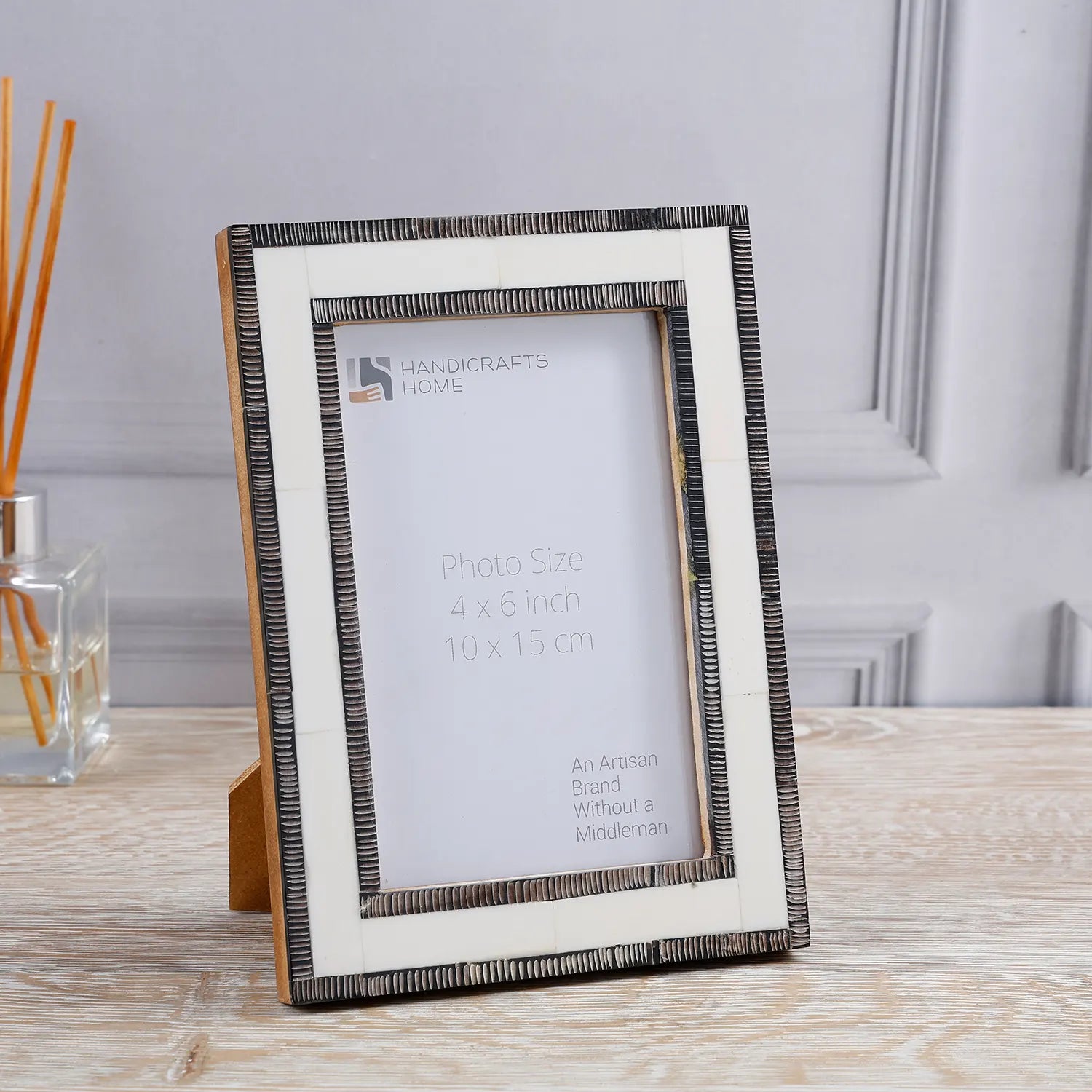 Shagrin Pattern Bone & Horn Inlay Decorative Picture Frame- 4x6, 5x7