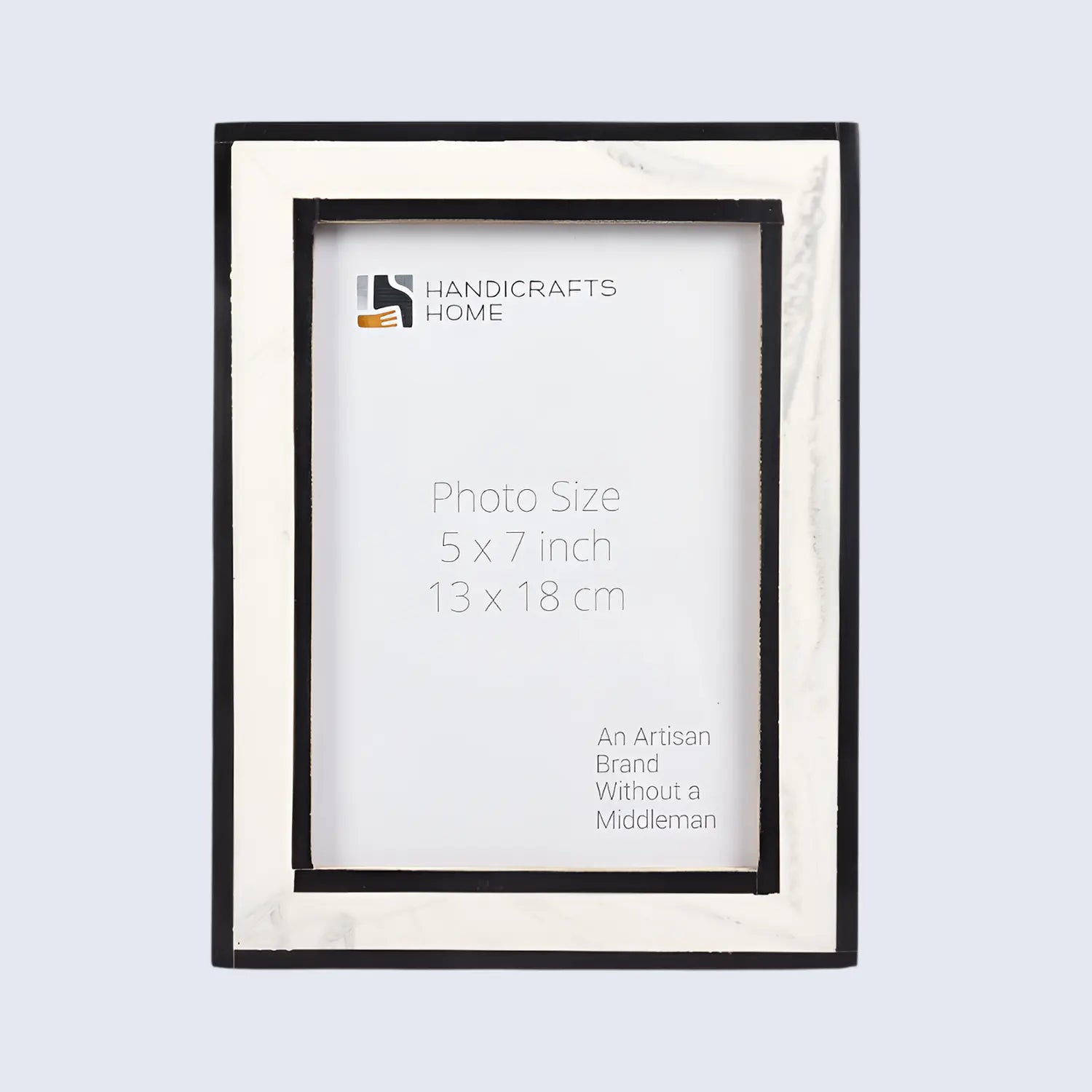 Resin Inlay Frame - Black & White in 4x6 & 5x7