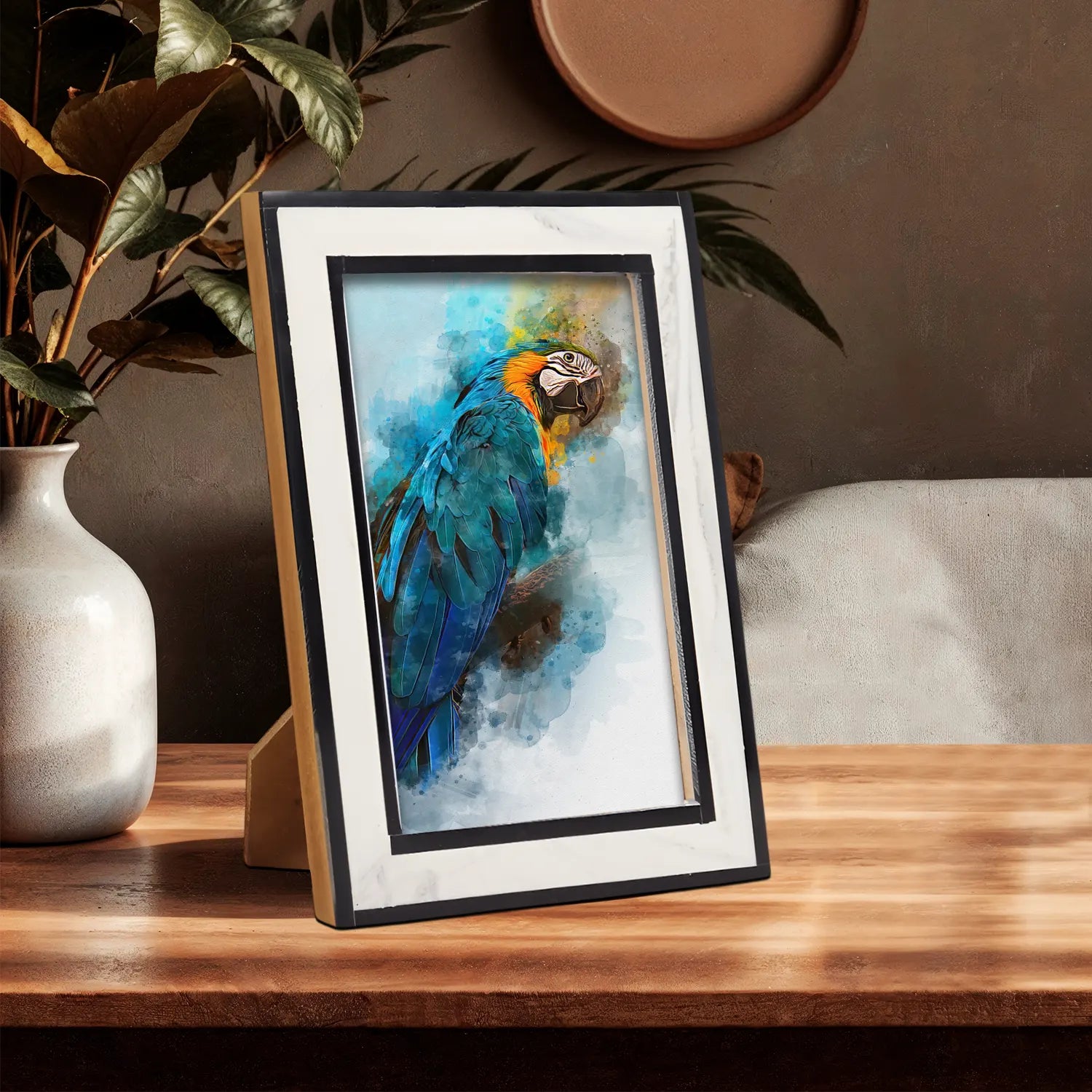 Resin Inlay Frame - Black & White in 4x6 & 5x7