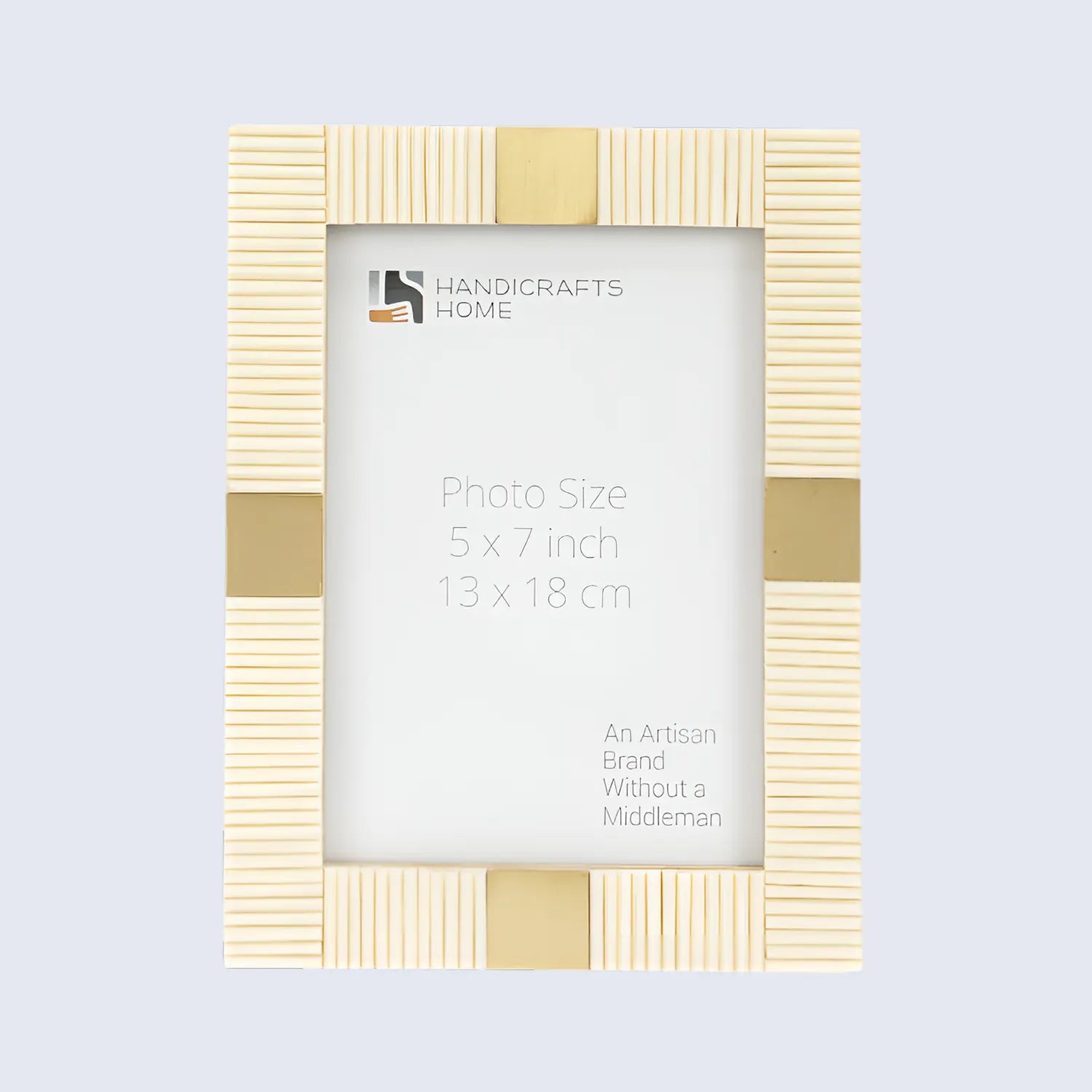 Resin Inlay Deco White Picture Frame For Desk & Wall-3 Sizes