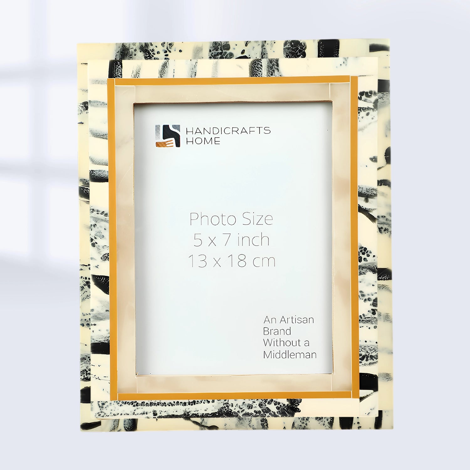 Picture Frames Abstract Ink Art Collection Resin Inlay - Ivory, 4x6 & 5x7