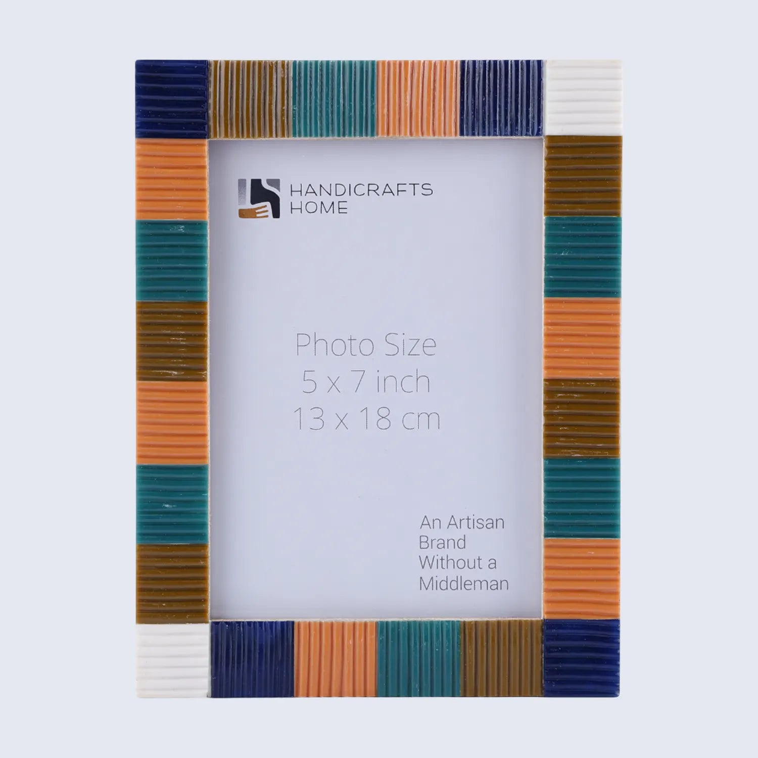 Ribbed Tile Multicolor Resin Inlay Photo Frame – in 4x6” & 5x7”