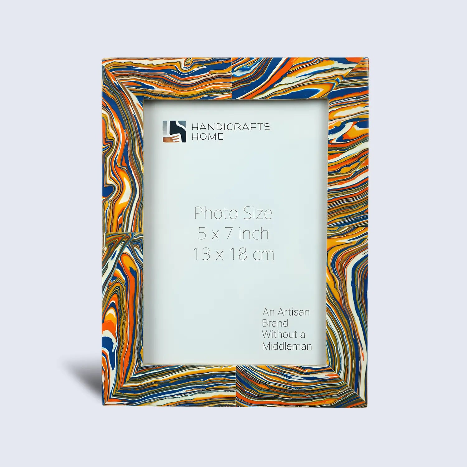 Colorful Paint Splatter Pattern 5x7 Resin Inlay Picture Frame