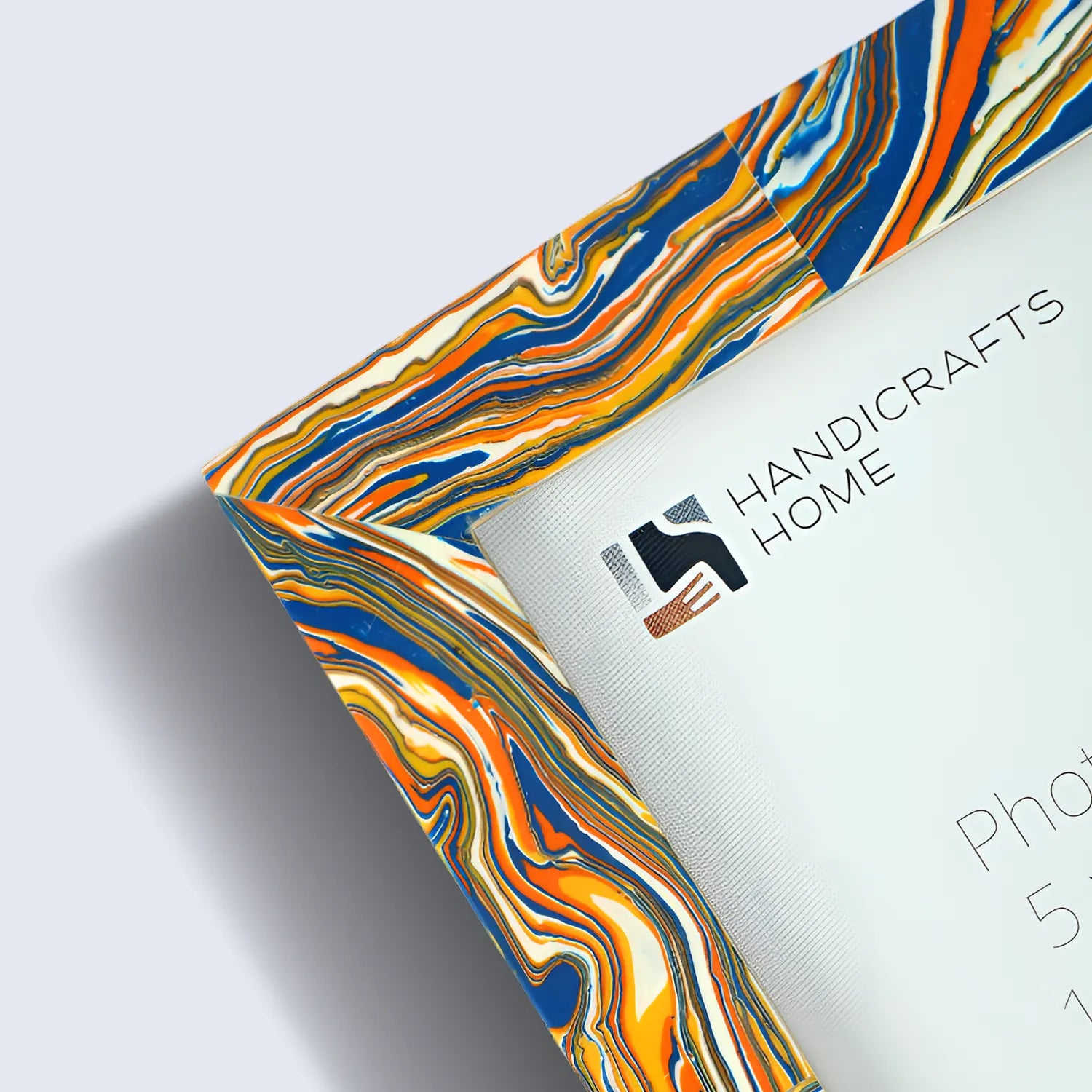 Colorful Paint Splatter Pattern 5x7 Resin Inlay Picture Frame