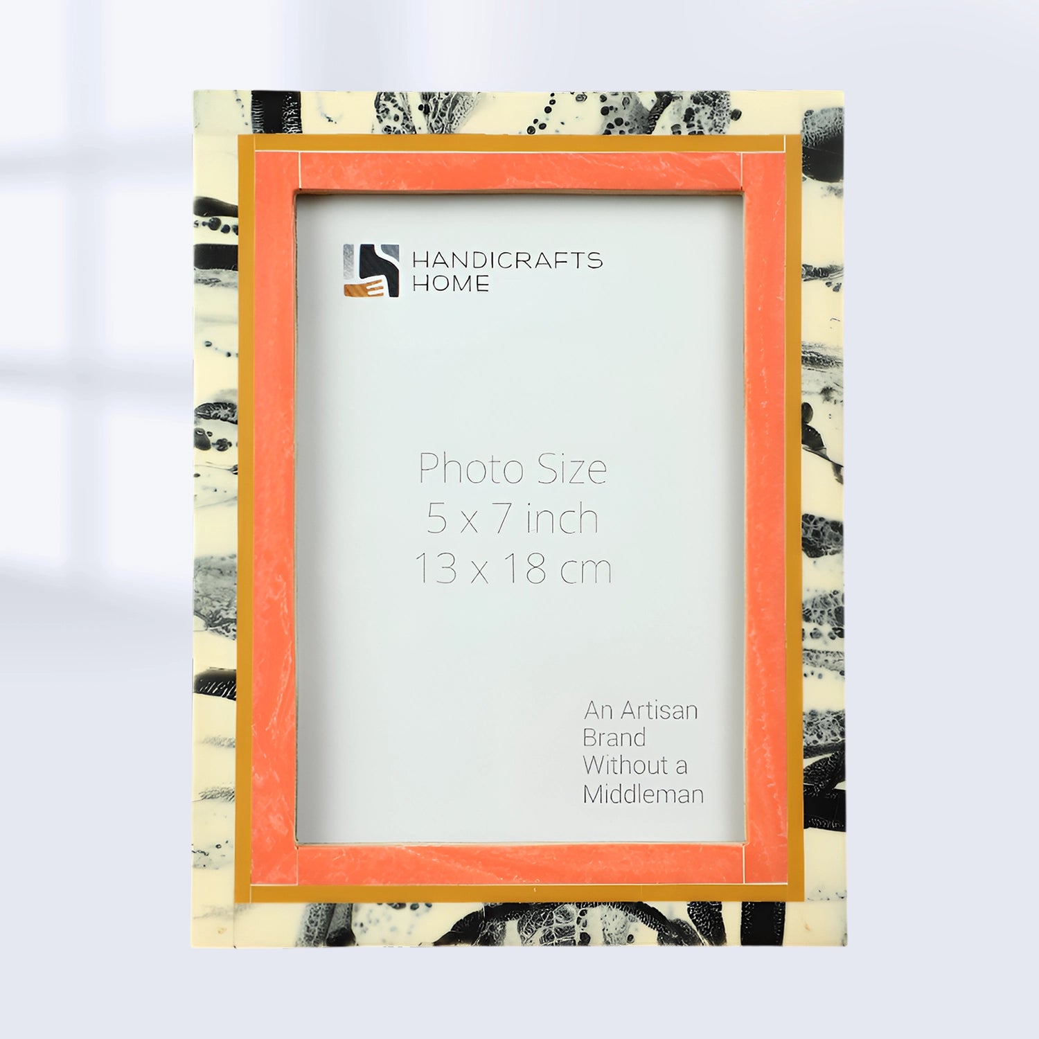 Picture Frames Abstract Ink Art Collection Resin Inlay - Peach, 4x6 & 5x7