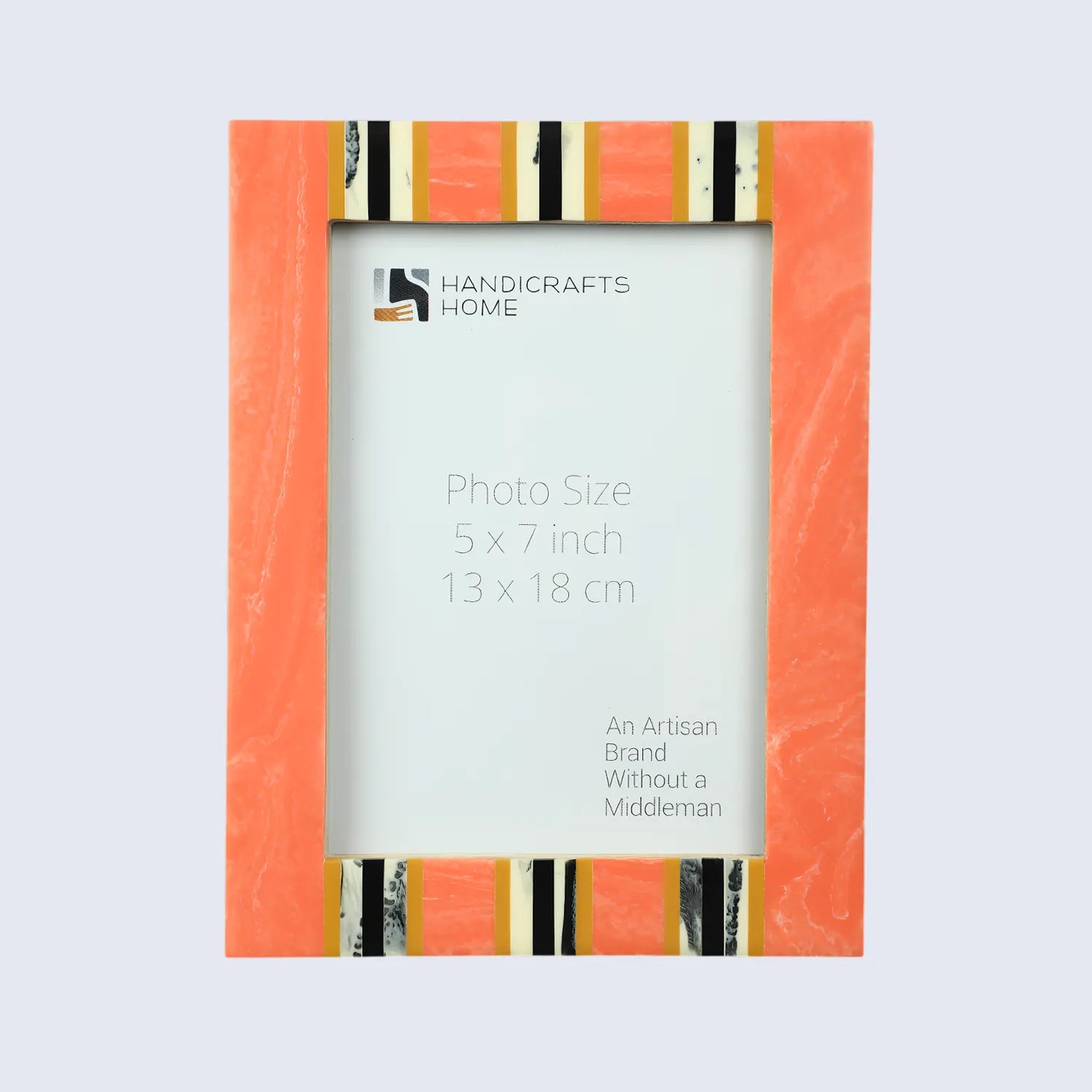 Peach Resin Inlay Picture Frame- Ink Marble Design in 4x6 & 5x7