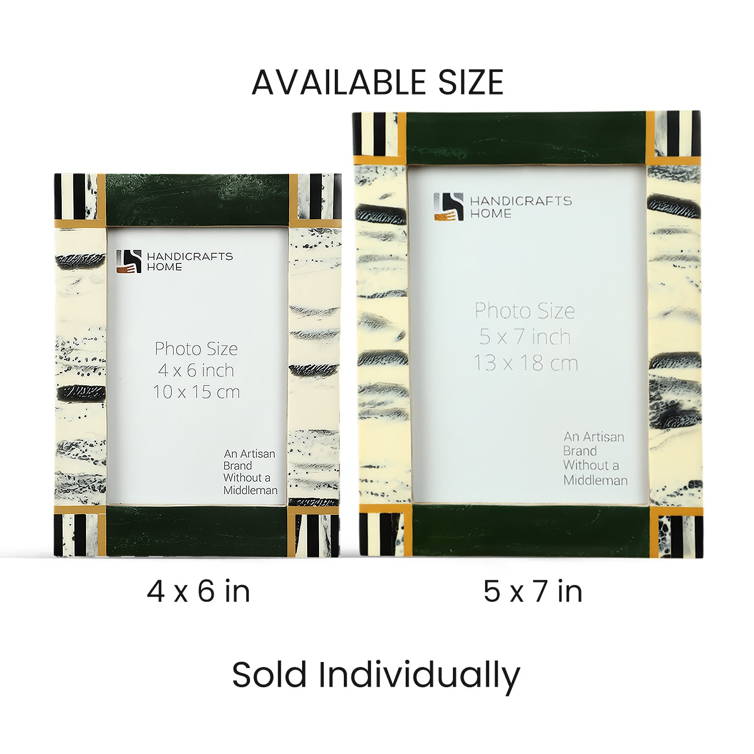 Abstract Ink Picture Frames | Resin Inlay | 4x6 5x7