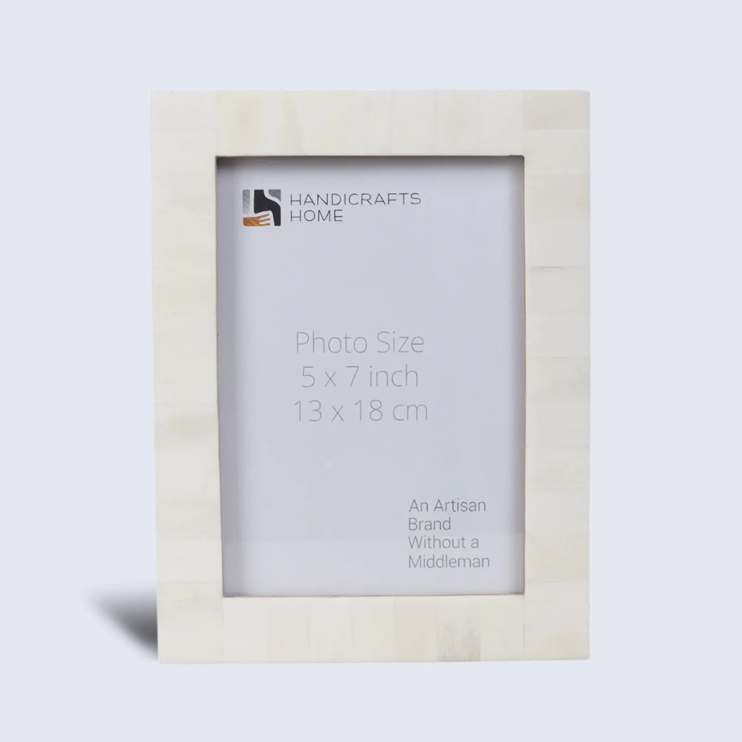 Classic Plain White Bone Inlay 4x6 Photo Frame