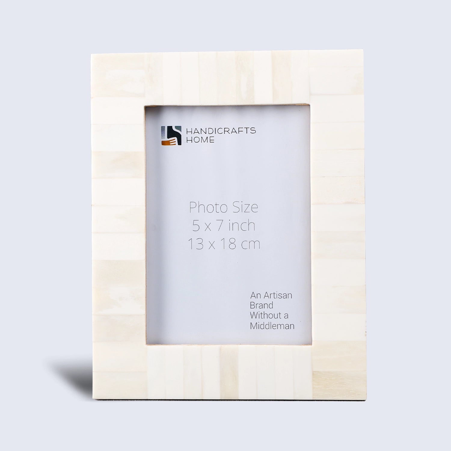 Classic Plain White Bone Inlay 4x6 Photo Frame