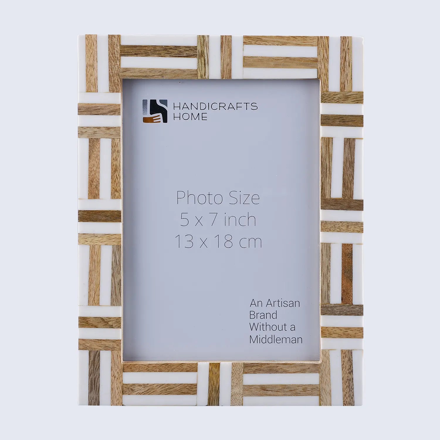 Marquet Grid Picture Photo Frame-Resin Inlay & Wood in 4x6, 5x7