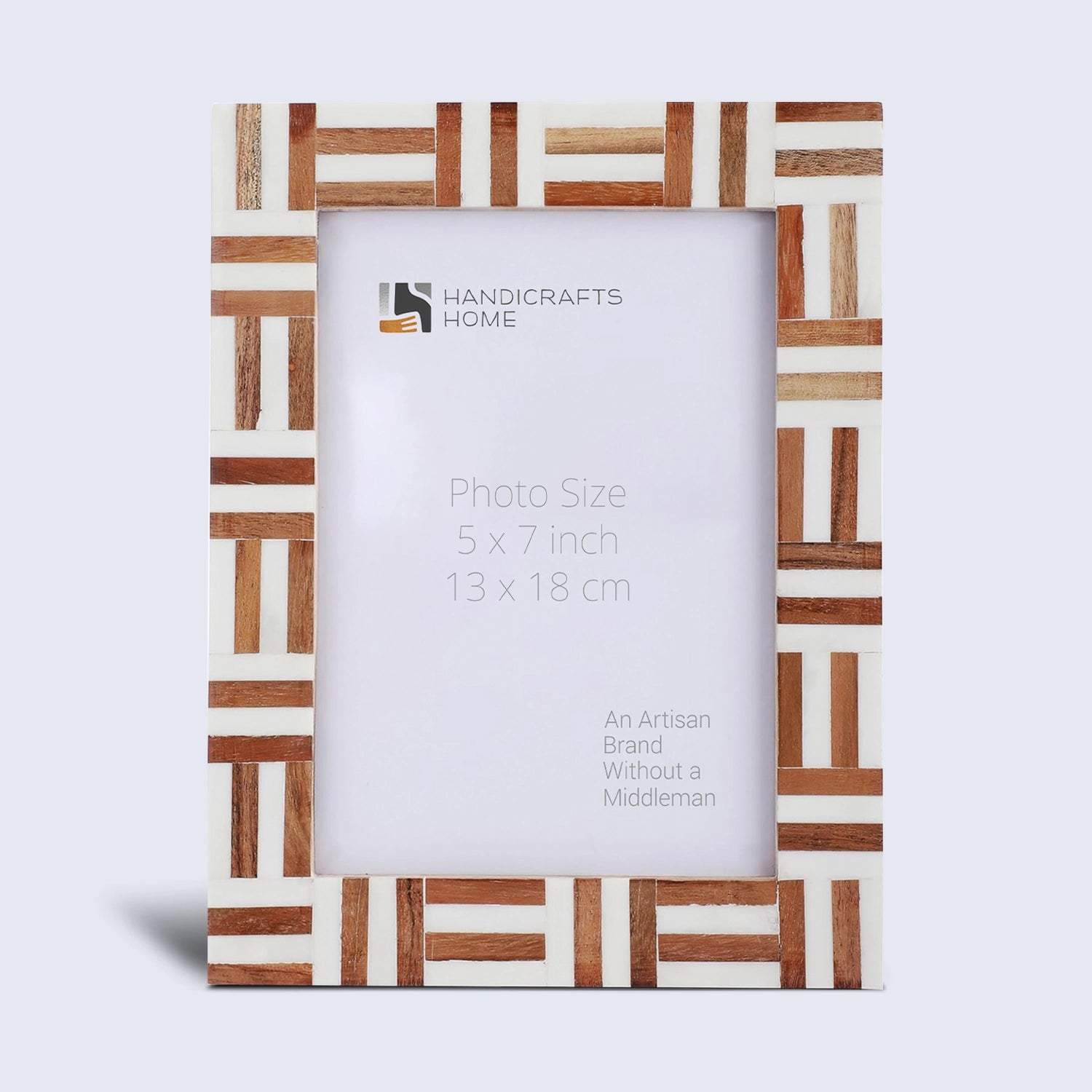 Marquet Grid Picture Photo Frame-Resin Inlay & Wood in 4x6, 5x7