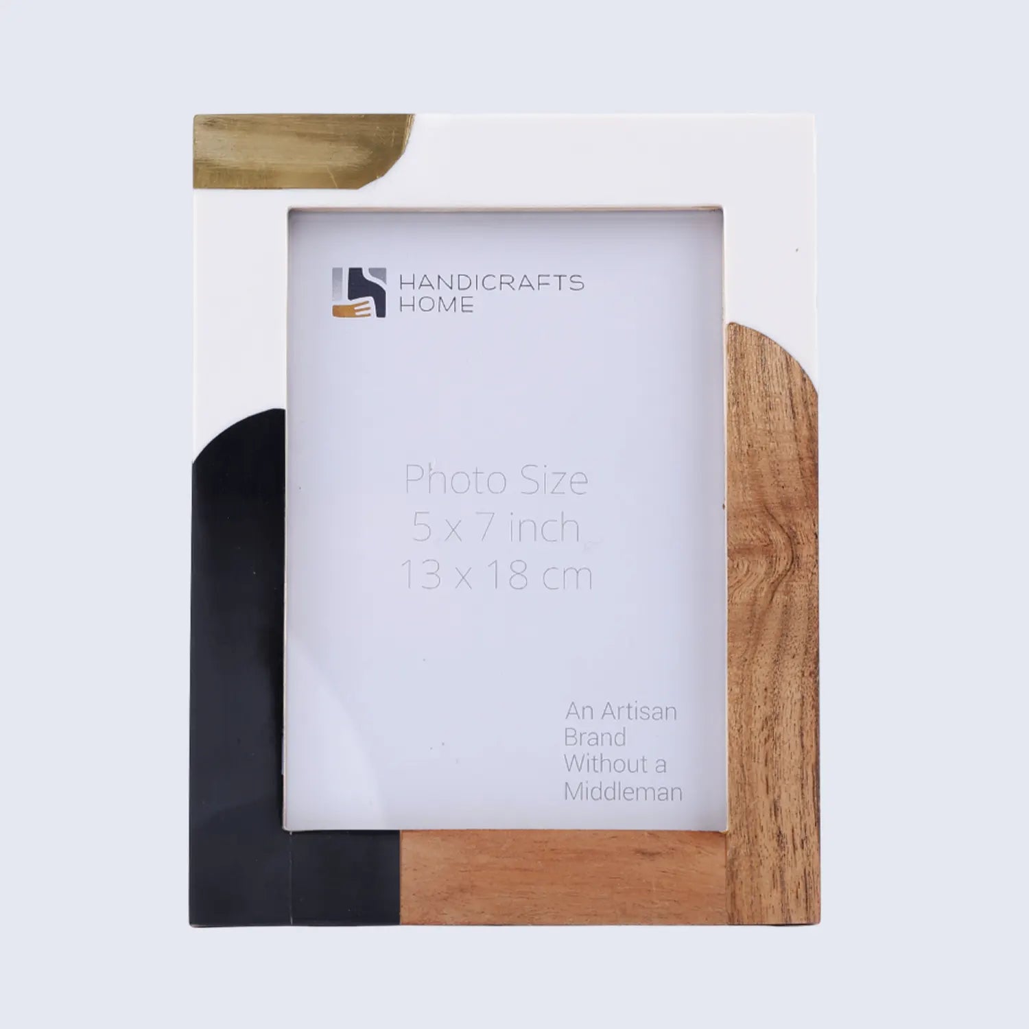 Abstract Block Picture Photo Frame-Wood & Resin Inlay in 4x6, 5x7