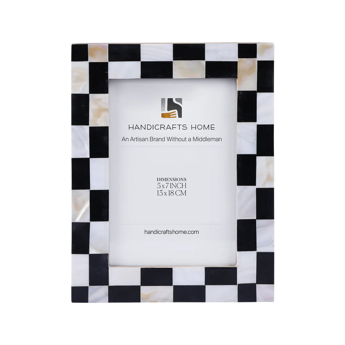 Checkerboard Mother of Pearl & Resin Picture Frames | 4x6 & 5x7