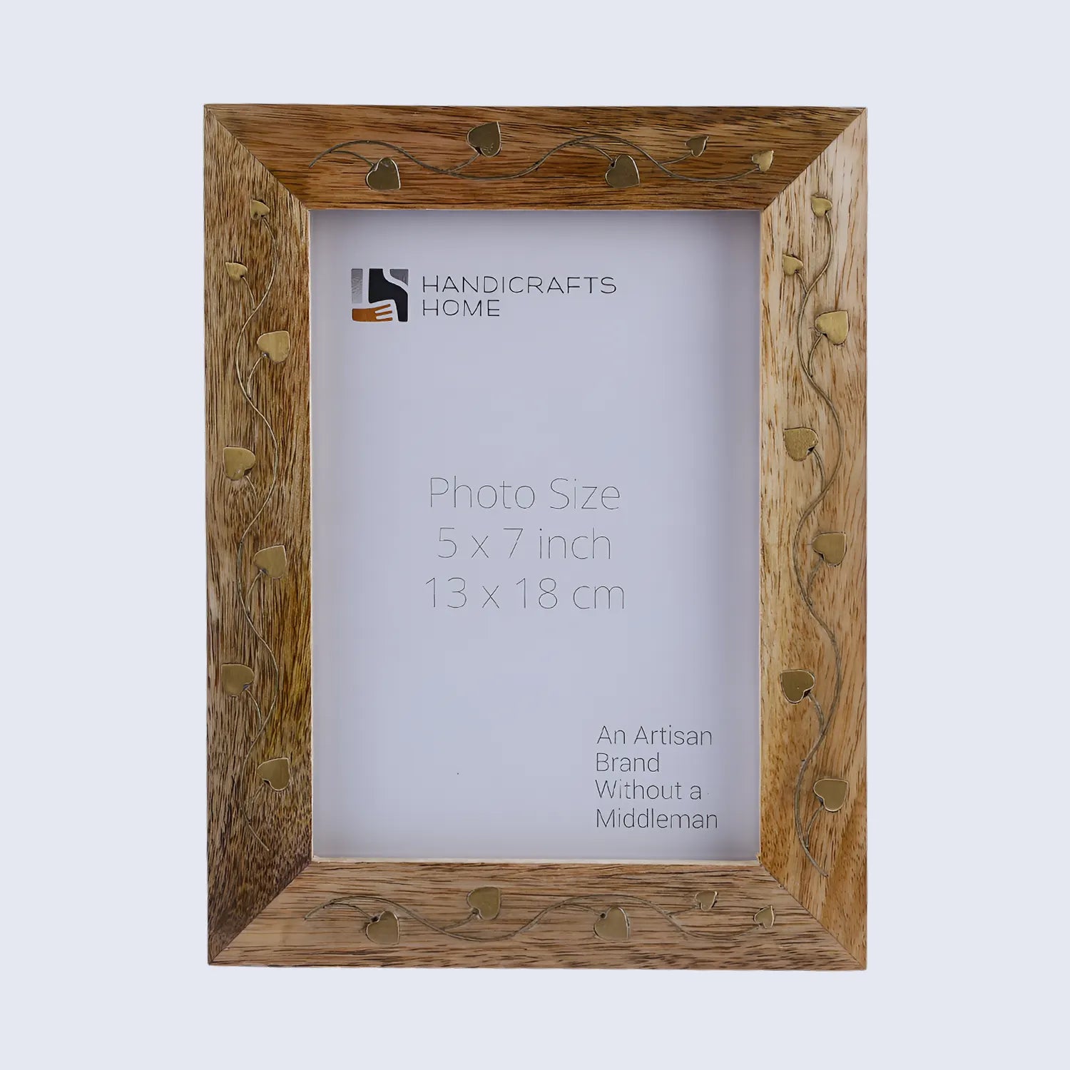 Liana Brass handmade Picture frame for Holiday Decor & Gifting - Brown , 4x6, 5x7