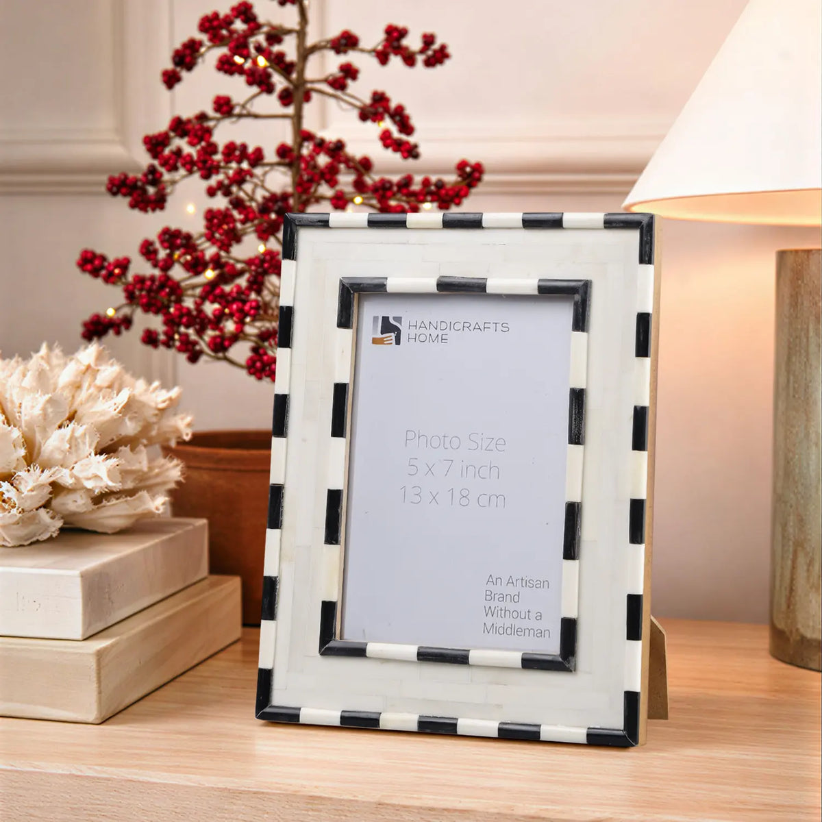 Picture Frame Mosaic Art Inspired Collection Wood & Resin Inlay Black
