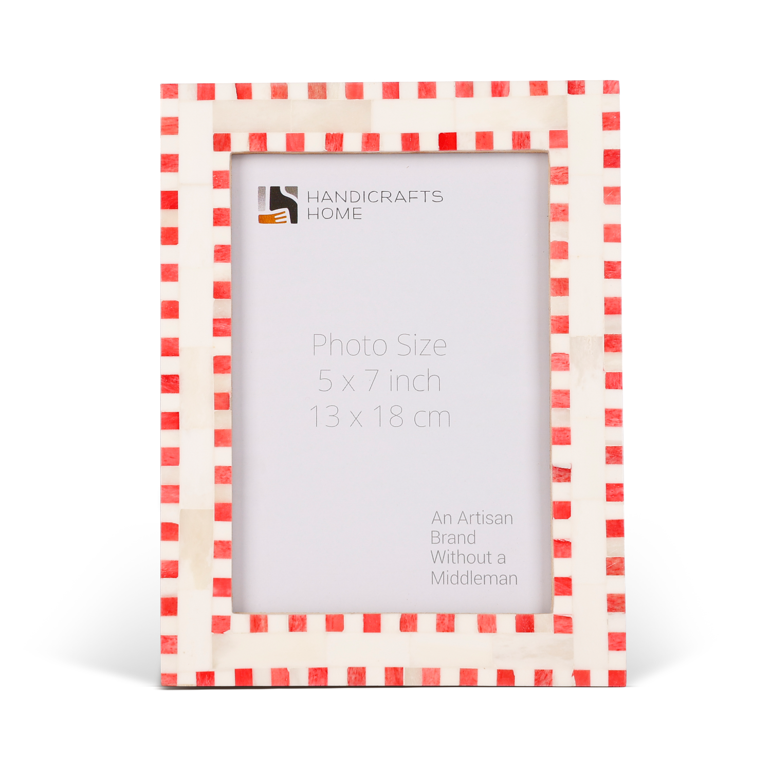 Red White Bone Inlay Picture Photo Frame size 4x6 & 5x7
