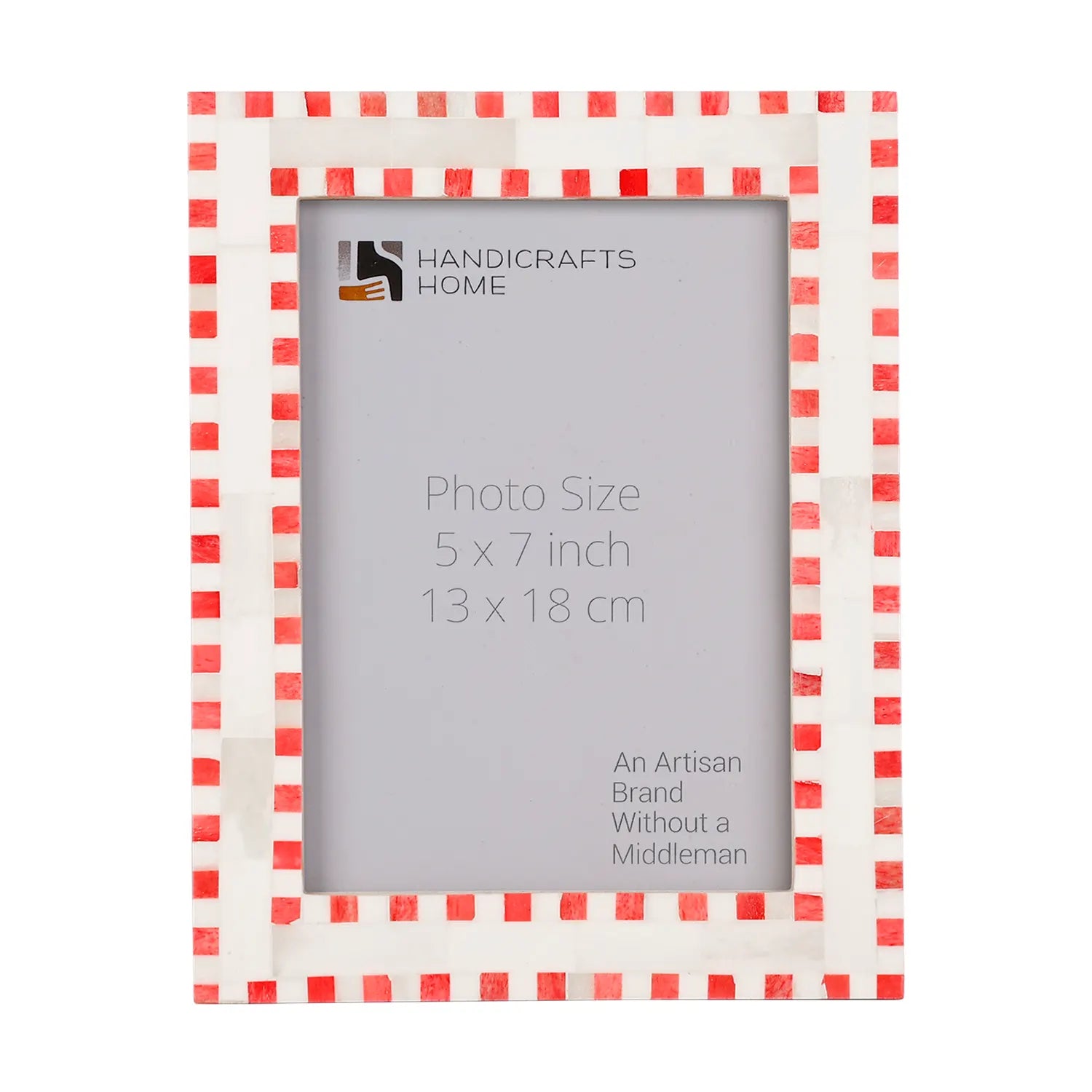 Red White Bone Inlay Picture Photo Frame size 4x6 & 5x7