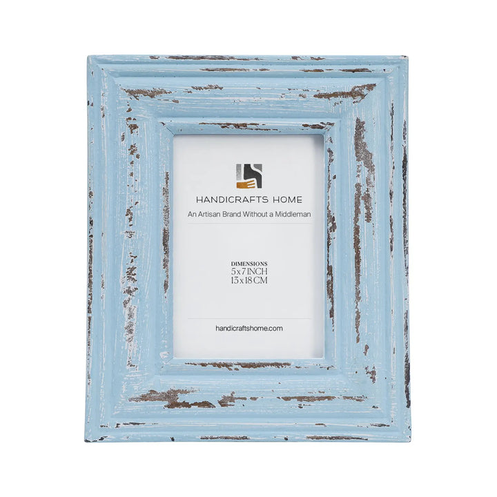 Handmade Carved Wood Picture Frames - Ocean Drift Photo Frame 4x6 5x7, for tabletop or wall display