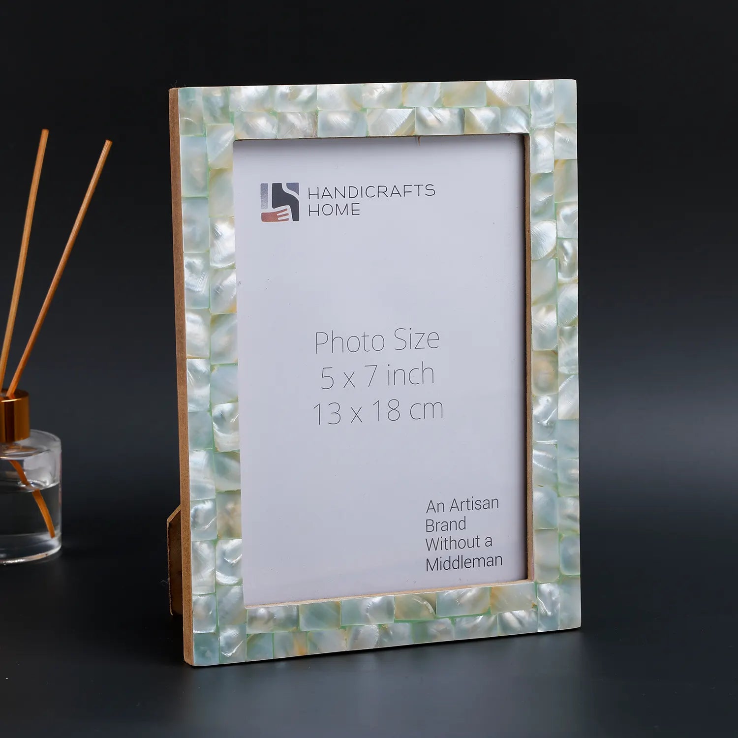 Picture Frames Mother of Pearl Collection in 27 Sizes, Green