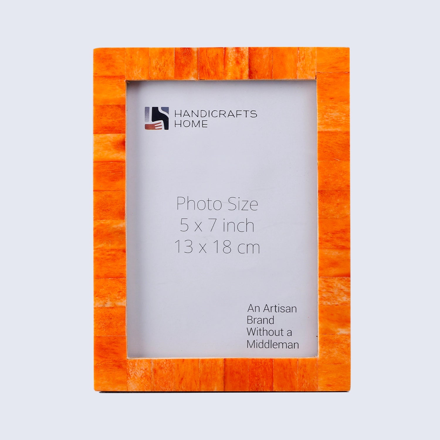Picture Frame Classic Pattern Collection Bone Inlay Orange – 3 Sizes