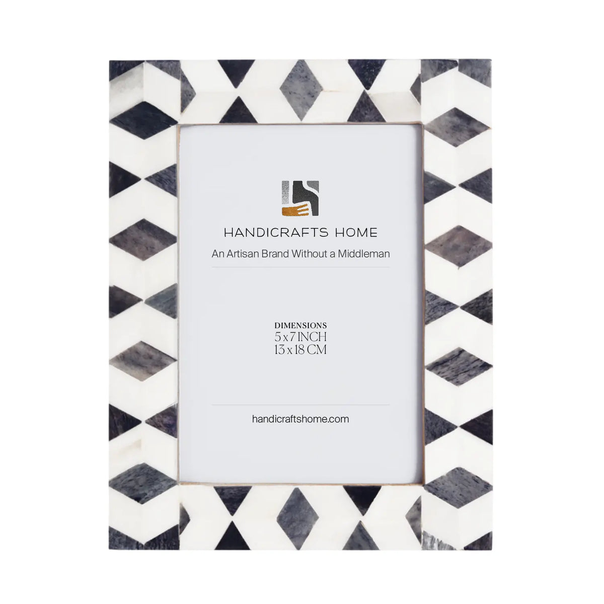 Arctic Moss Handmade Bone Inlay Picture Frame 4x6 5x7 8x10, for tabletop or wall display