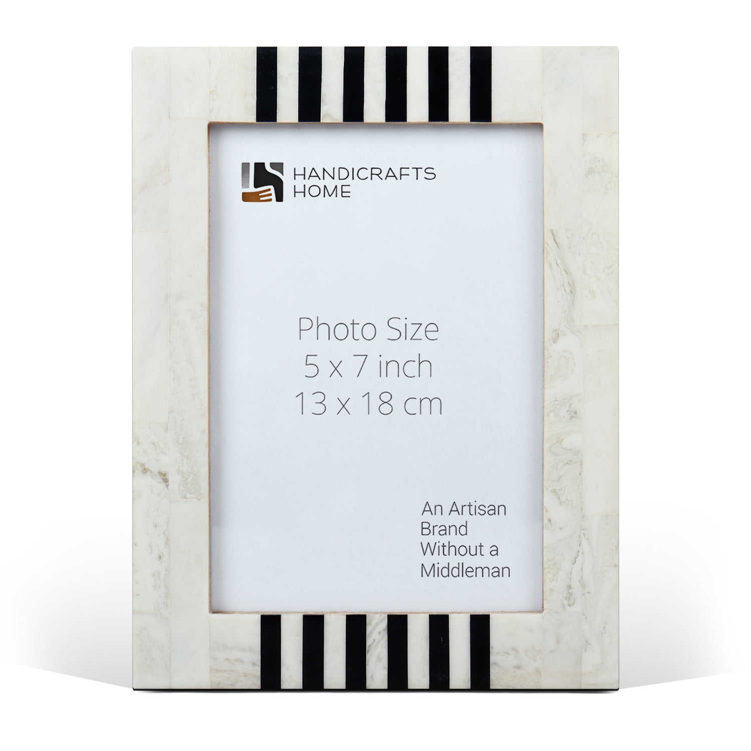 Picture Frame Contour Alto Pattern Collection Resin Inlay White & Black – 4x6, 5x7 & 8x10"
