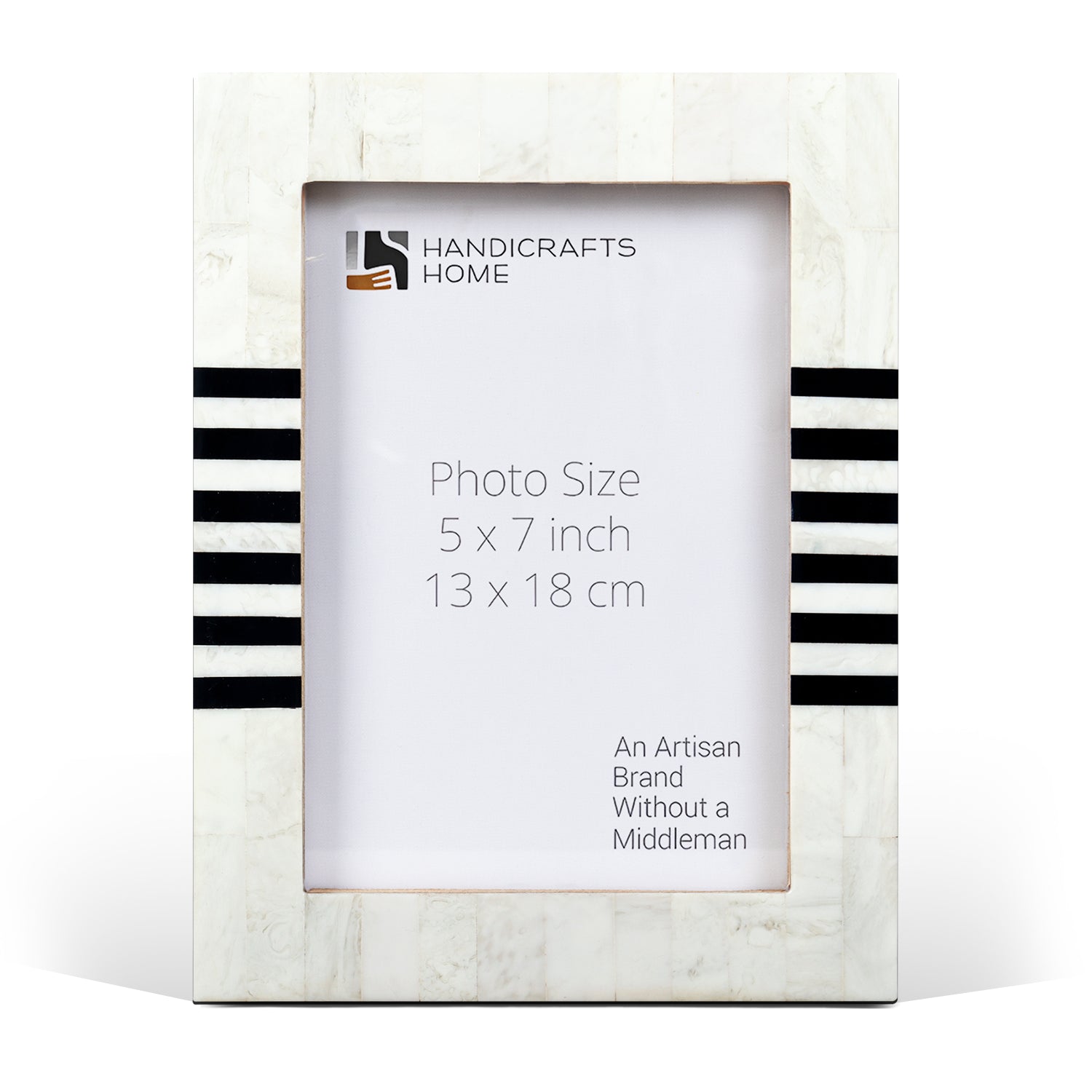 Contour Lado Modern Black & White Resin Inlay Picture Frames