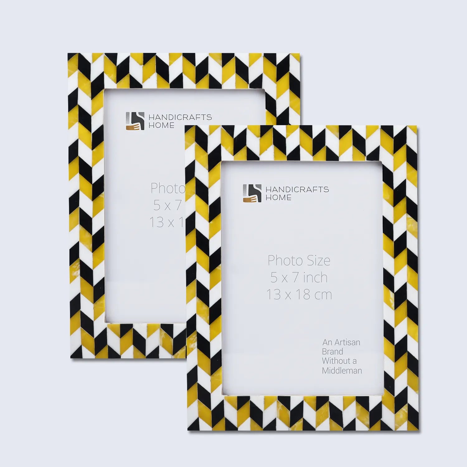 Picture Frames Marquet Artemis Pattern Resin Inlay Collection in 8 Sizes, Pack of 2