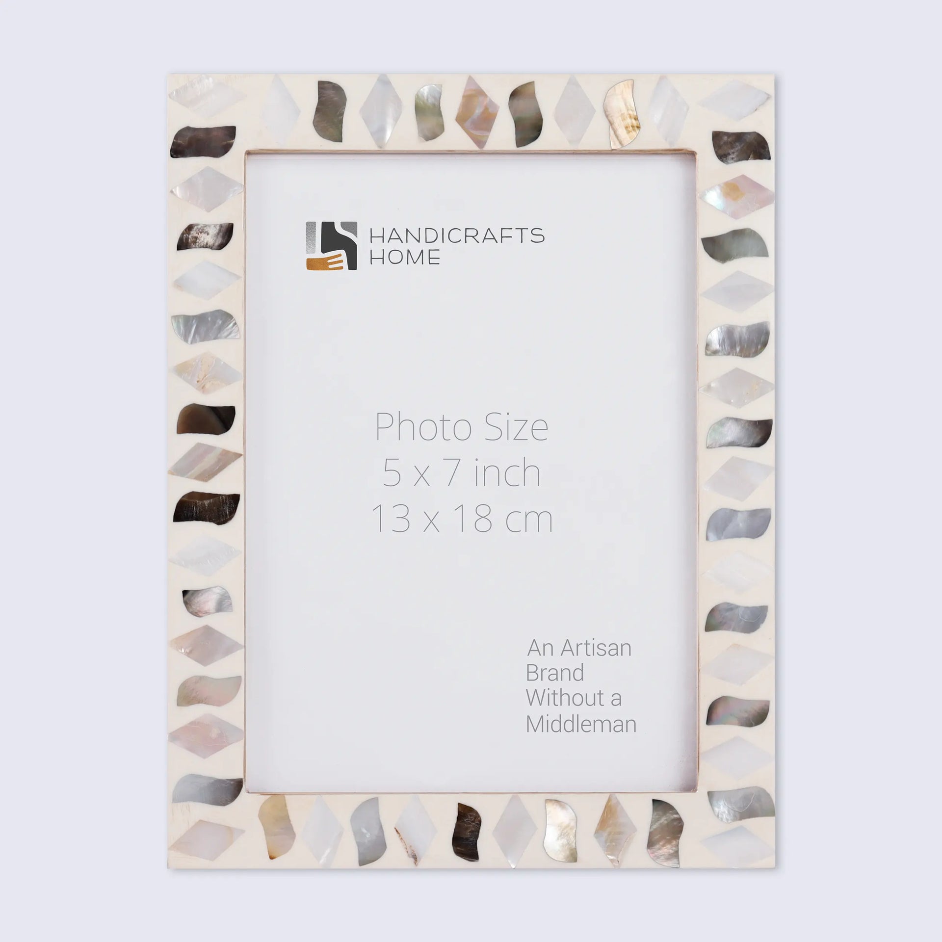Picture Frames Pearlescent Fossil Pattern Mother of Pearl & Resin Collection in 3 Sizes