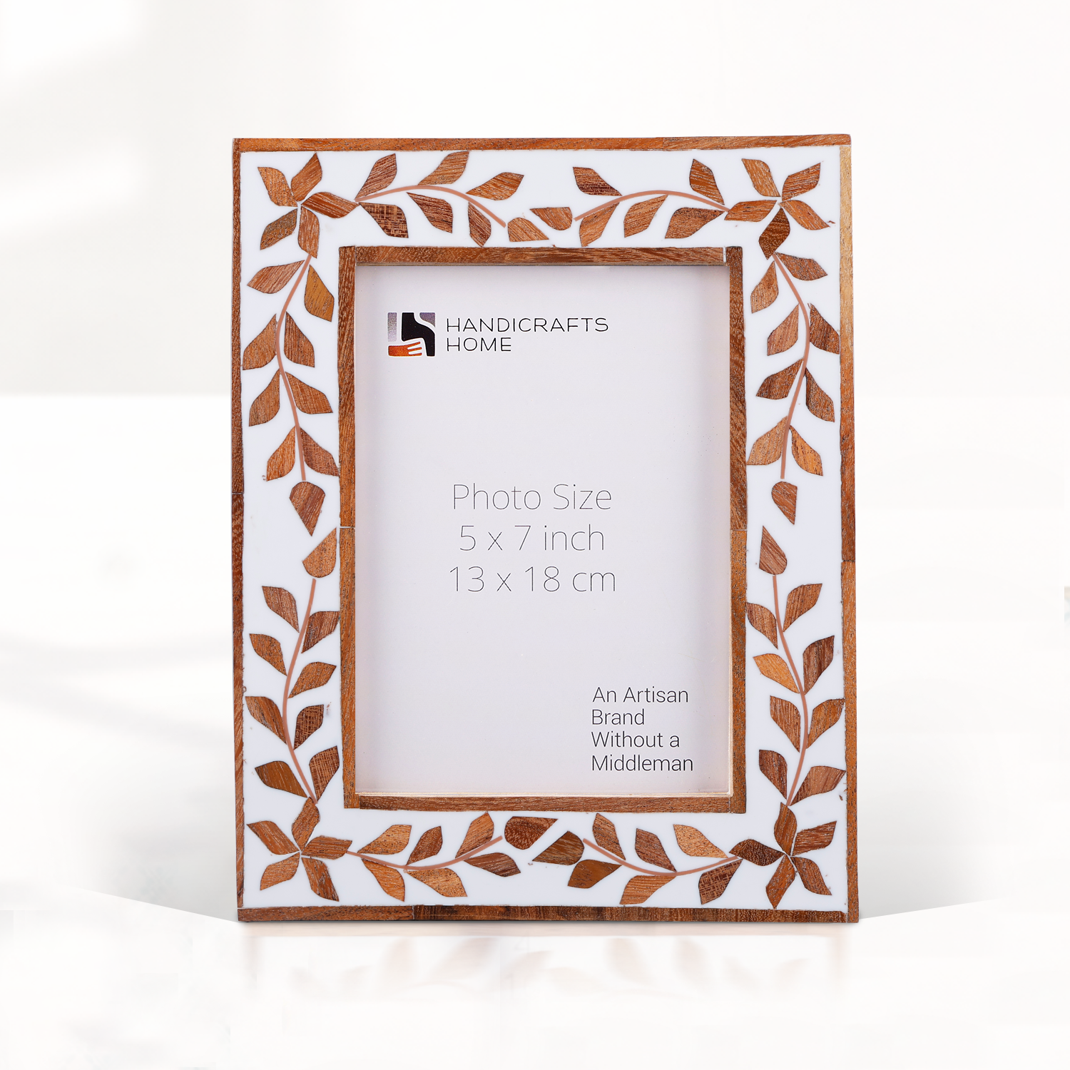 Wood Resin Inlay Botanical Photo Frame Alhambra 4x6 5x7