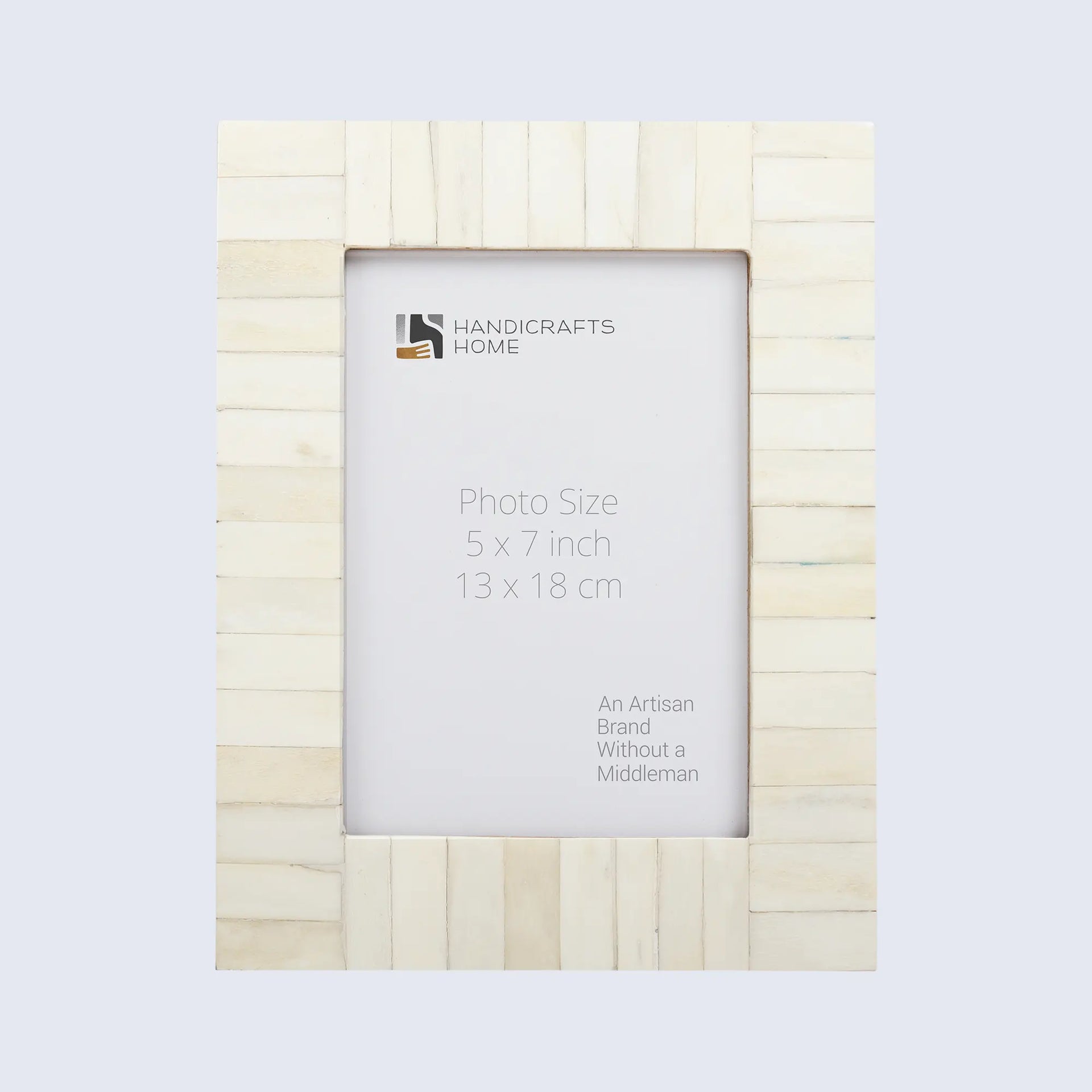 Picture Frames Classic Pattern Bone Inlay Collection in 2 Sizes, Make to Order, White