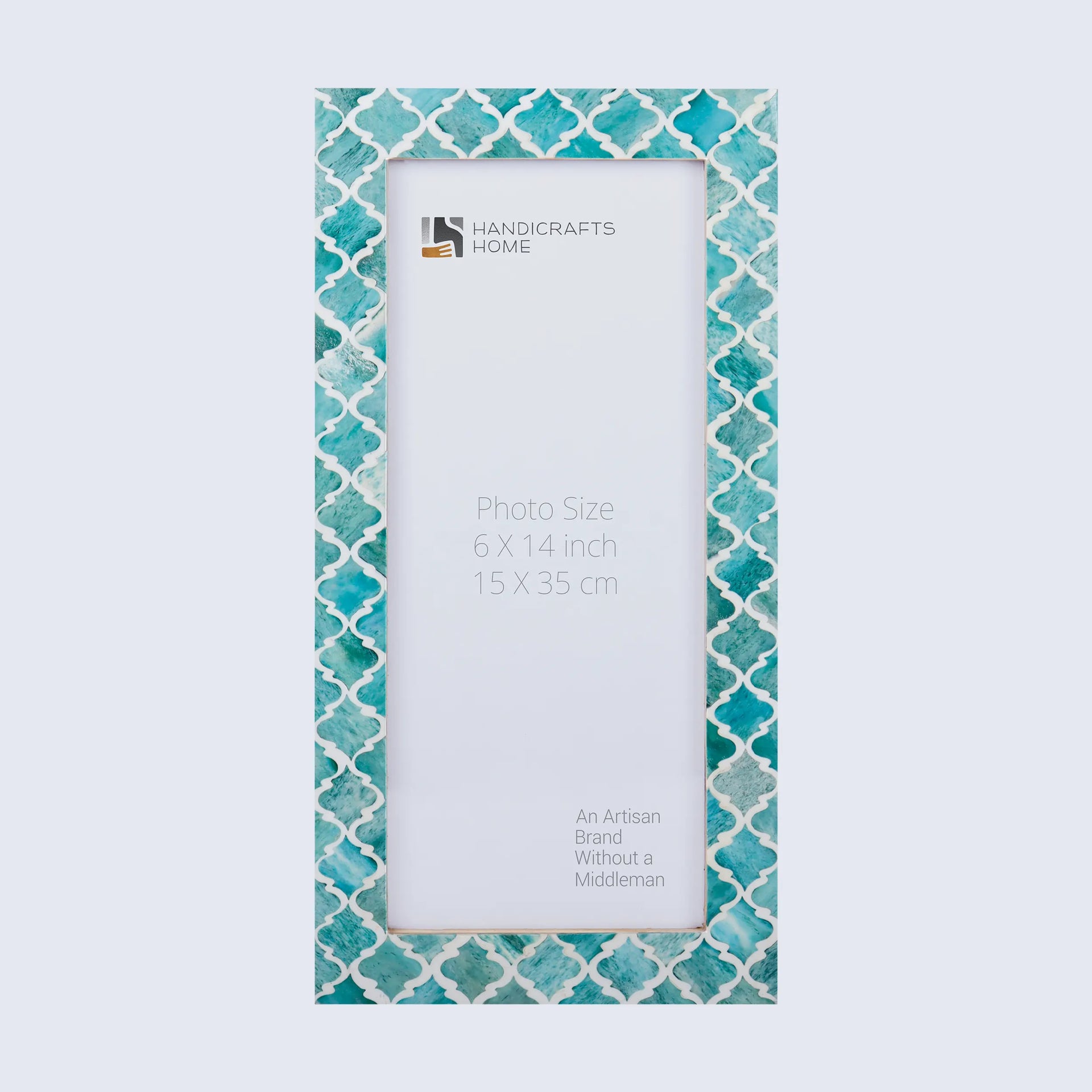 Moroccan Pattern Picture Photo Frame Handmade Wall Hanging Decor Green