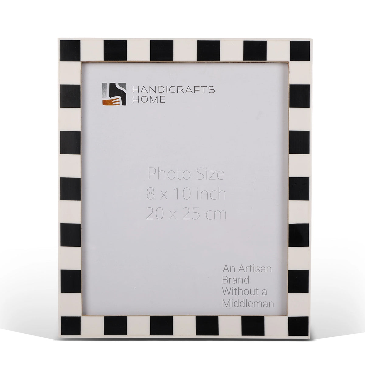 Handmade Baby Picture Frame 4x4 Checkered Art Inspired Resin Inlay Collection, for tabletop or wall display