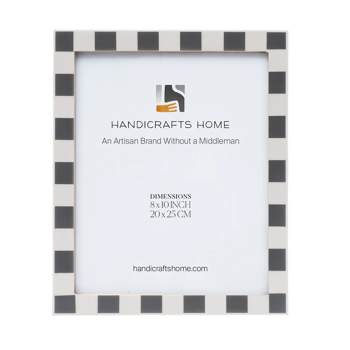 Handmade Baby Picture Frame 4x4 Checkered Art Inspired Resin Inlay Collection, for tabletop or wall display