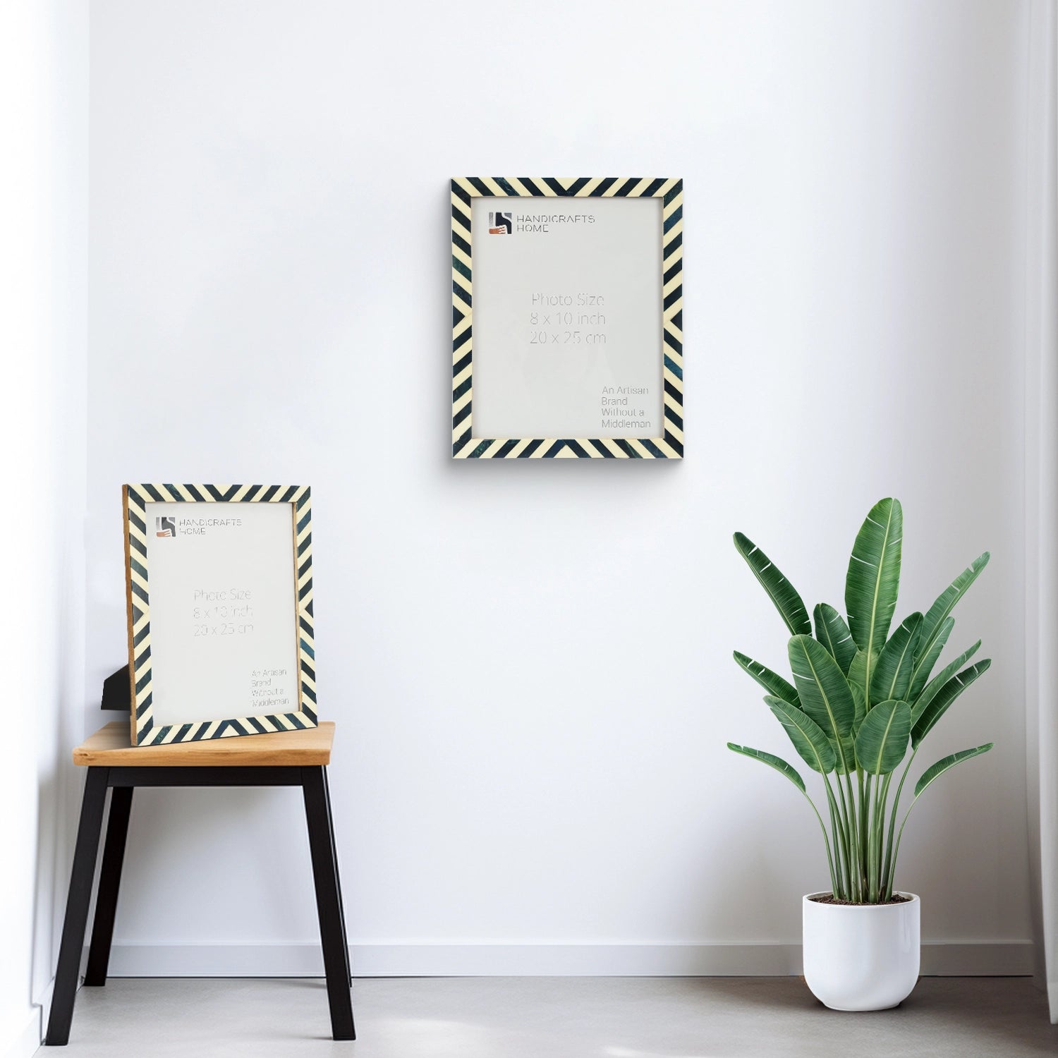 Picture Frames Candy Cane Blueberry Pattern Resin Inlay Collection in 3 Sizes, Pack of 2