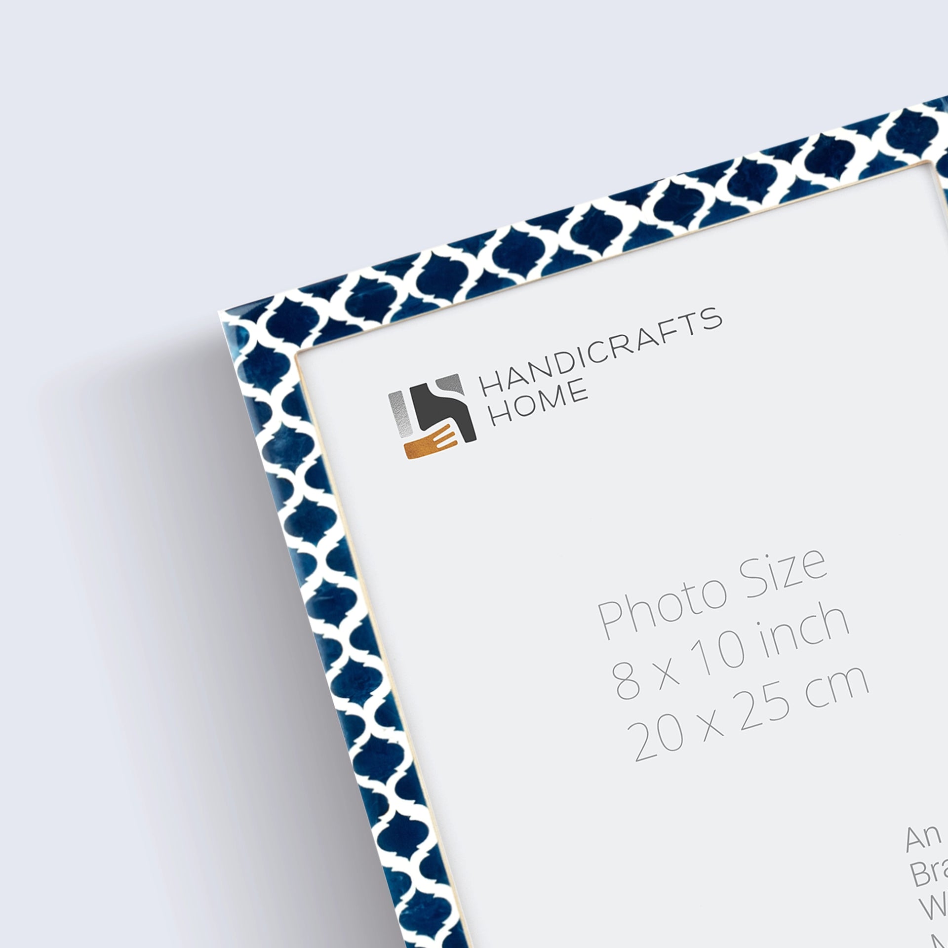 Picture Frames Casablanca Medianoche Pattern Bone & Resin Inlay Collection in 3 Sizes, Pack of 2